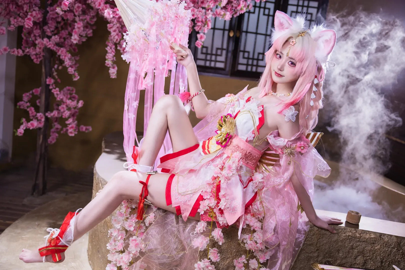 二次元撮影, NARAKA: BLADEPOINT, コスプレ撮影, 胡桃コスプレ, 桜雲の天女