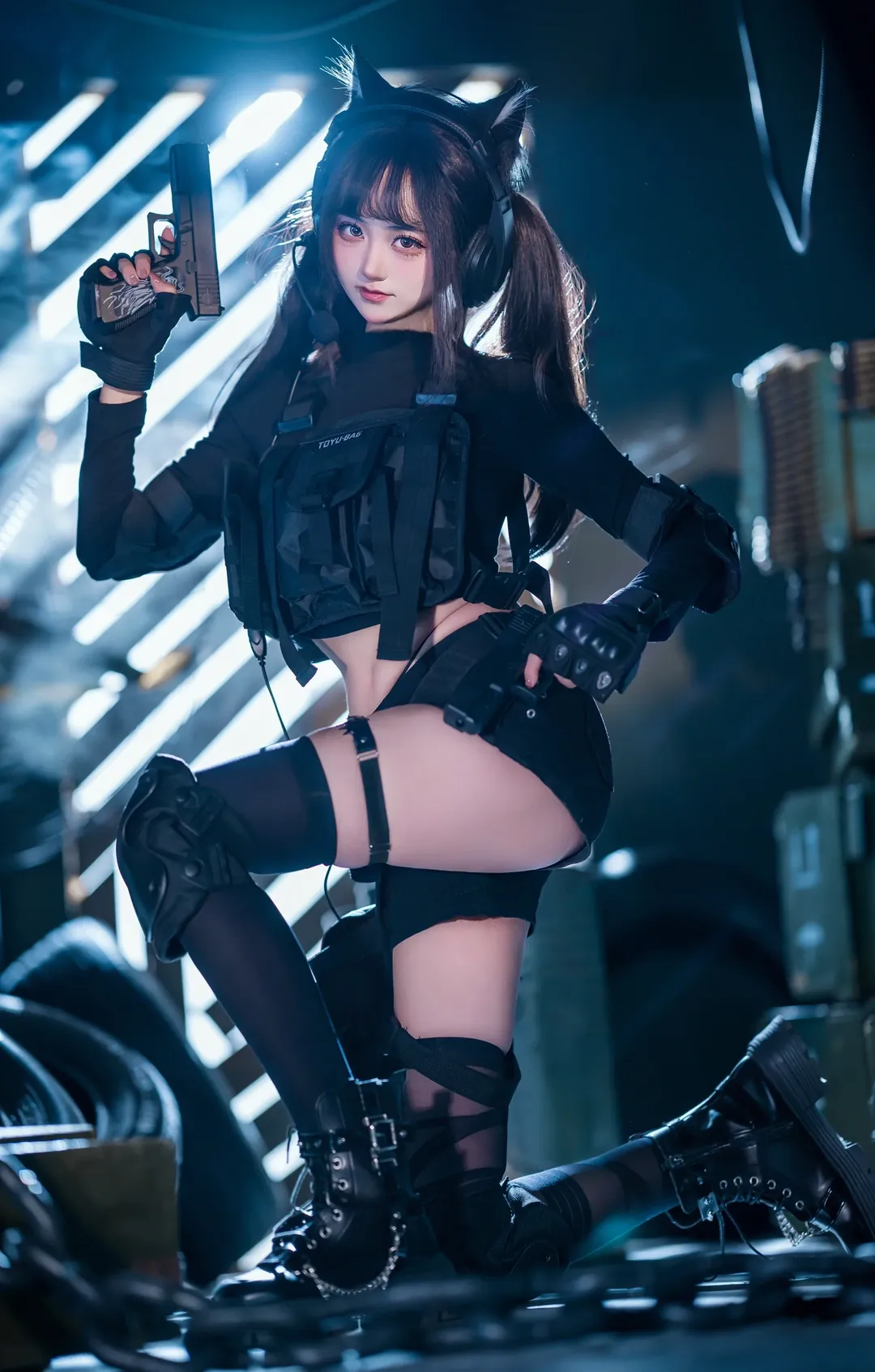 二次元摄影, 战术娘cos, 武装娘cosplay, 暗黑工业风, 楚漓cos - 第3张