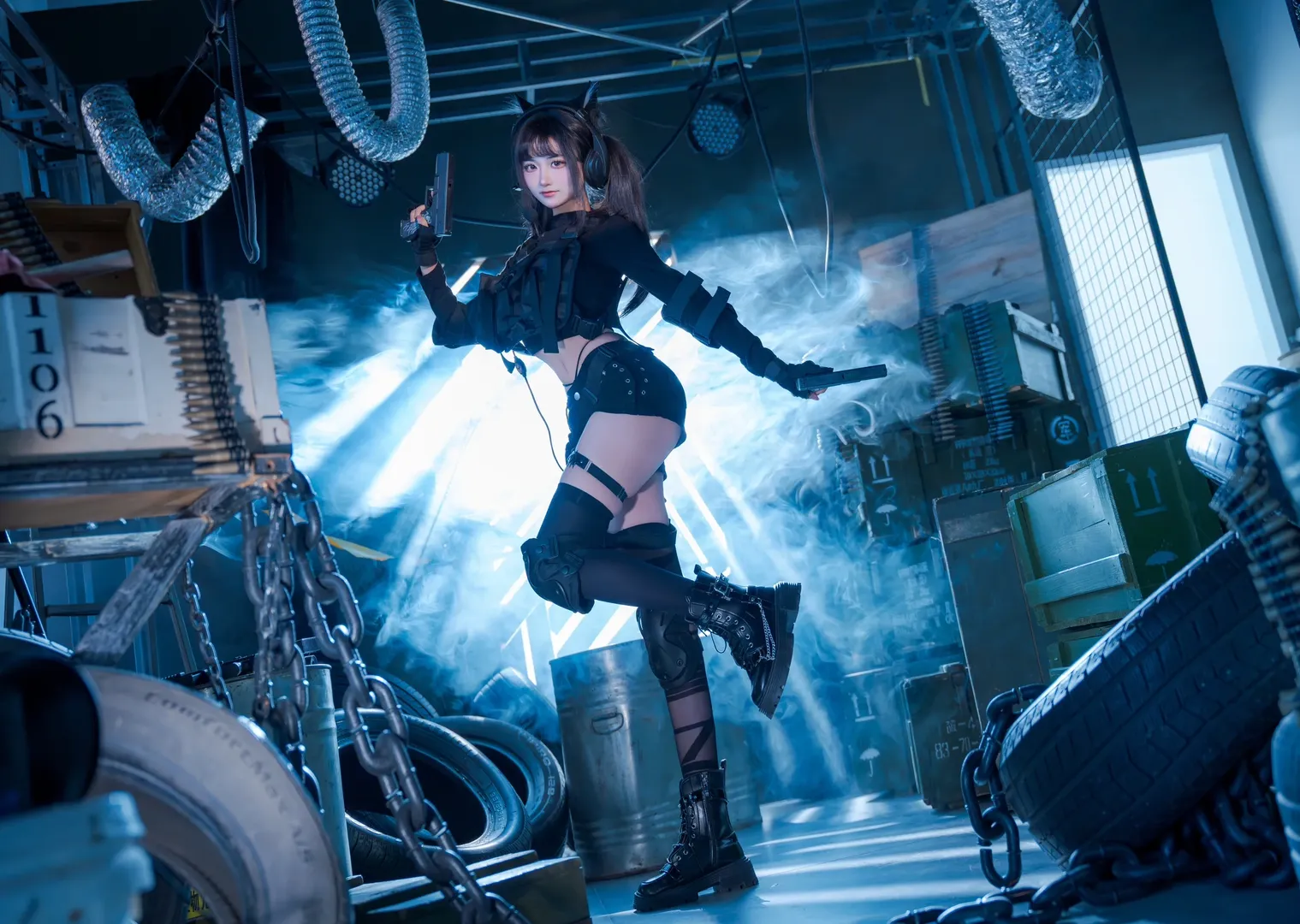 cosplay摄影, 机能风穿搭, 战术风cosplay, 武装少女写真, 工业风棚拍 - 第5张