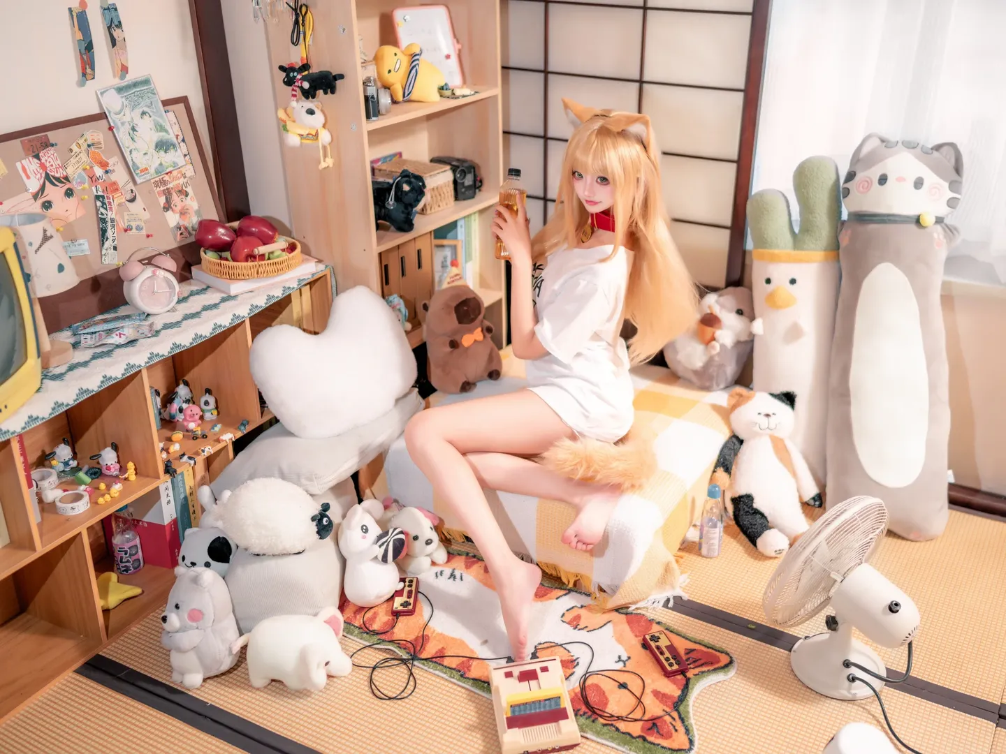 二次元少女, 日系居家写真, 兽耳cosplay, 棚拍日常, 猫娘装扮 - 第2张