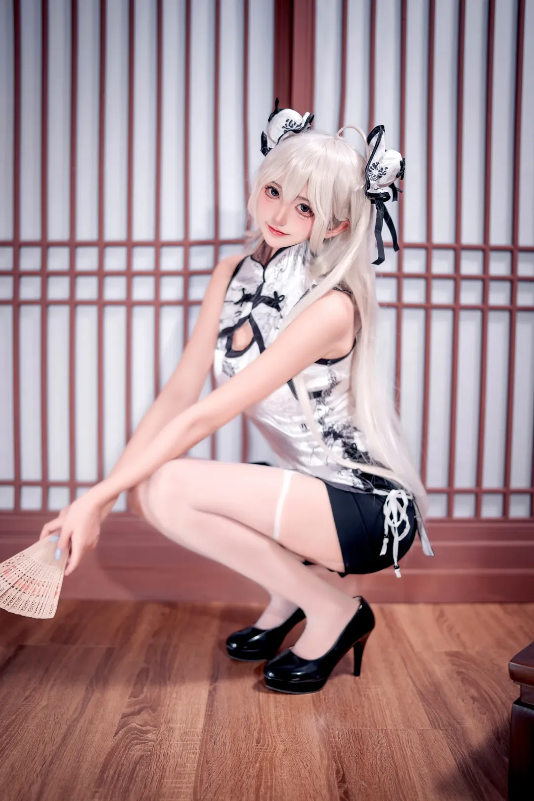 二次元cosplay, 长春约拍, 穹妹cos, 国风改良旗袍, 白毛甜妹 - 第2张