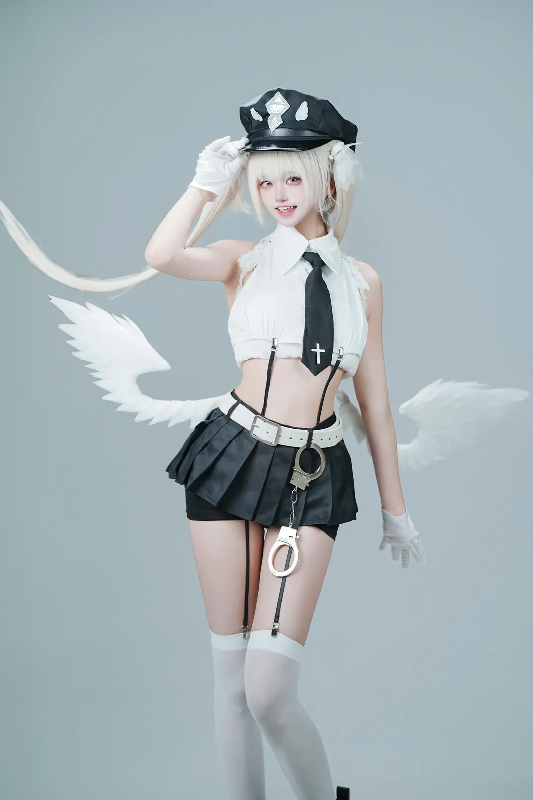 二次元撮影, 長春での撮影依頼, 楚漓コスプレ, 天使の女警, スタジオ撮影の少女 - 4枚目