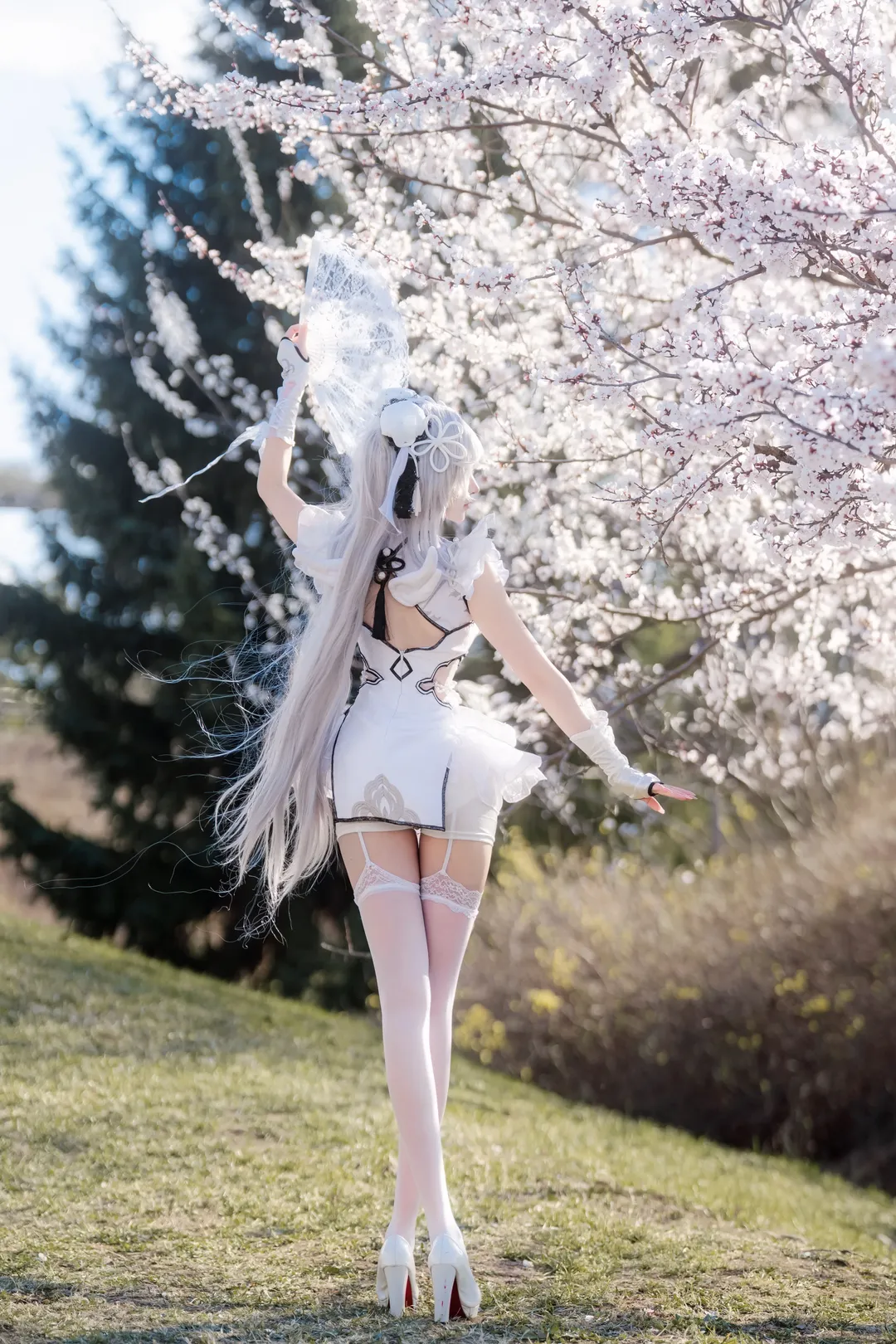 cosplay, 永劫无间, 殷紫萍cos, 玉髓冰心, 花季外景 - 第1张