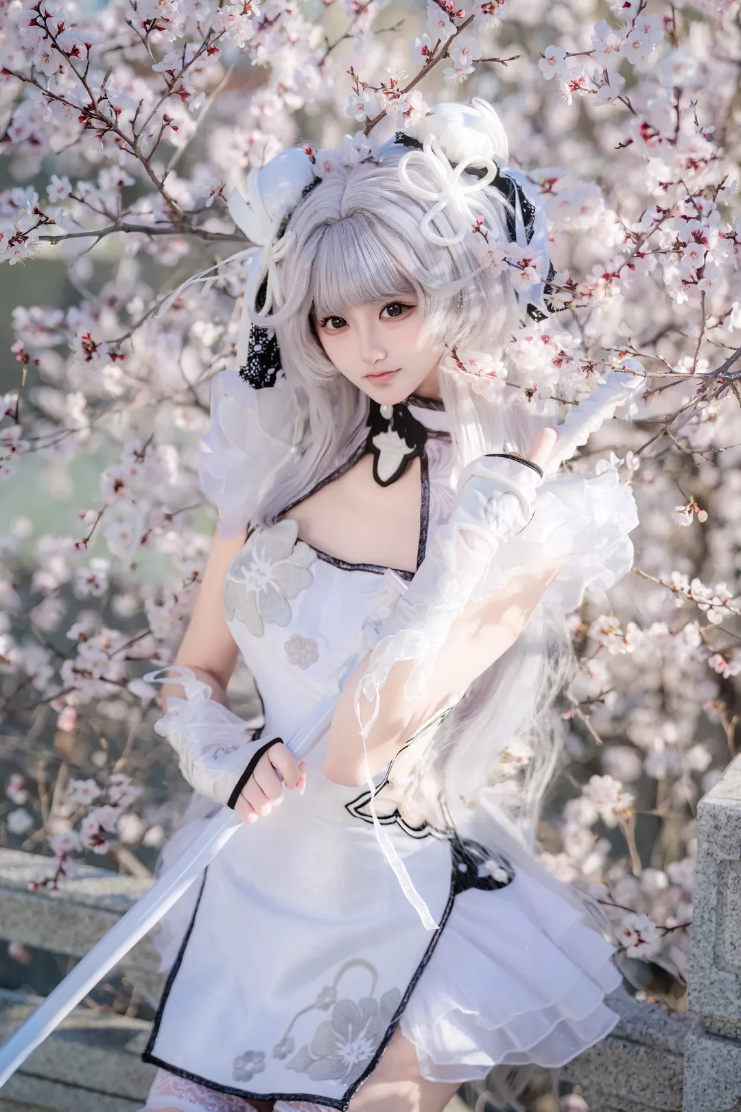 cosplay, 永劫无间, 殷紫萍cos, 玉髓冰心, 花季外景 - 第3张
