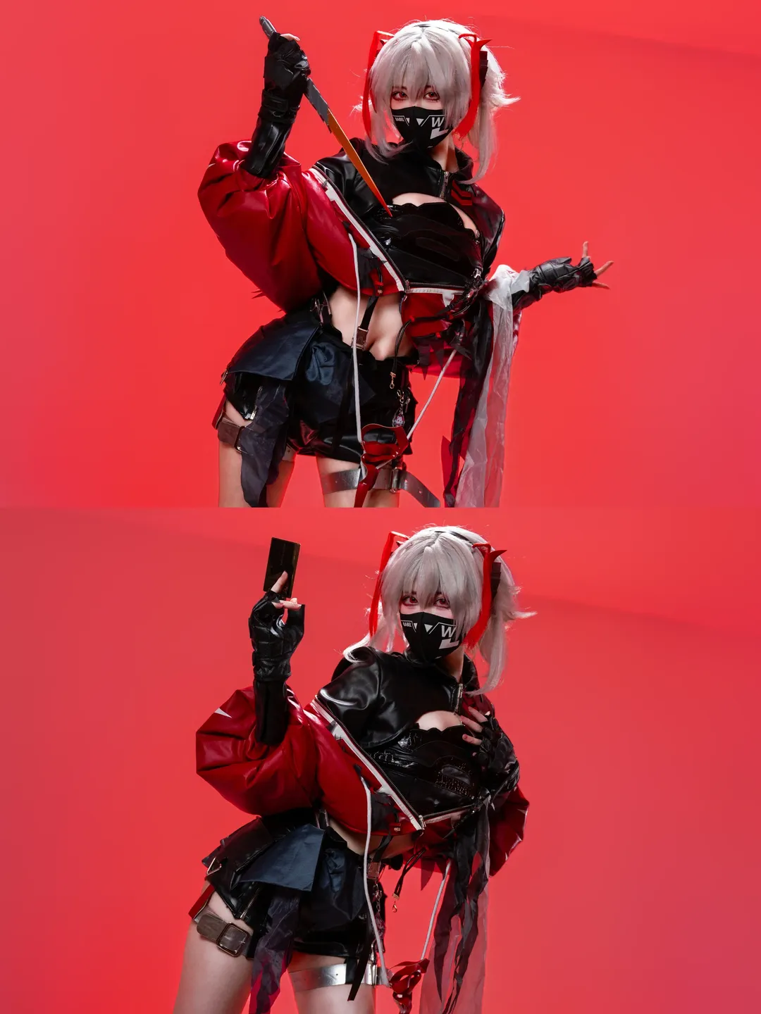 Anime-style photography, Mai Xiaowen cosplay, Delta Force, Tactical style cosplay, Dual characters in the same frame - Image 3