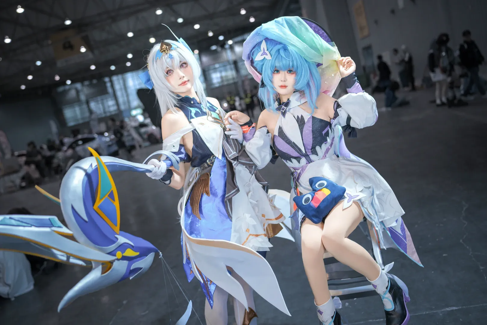 王者荣耀, 漫展cos, 双人cosplay, 大乔时之奇旅cos, 小乔时之魔女cos
