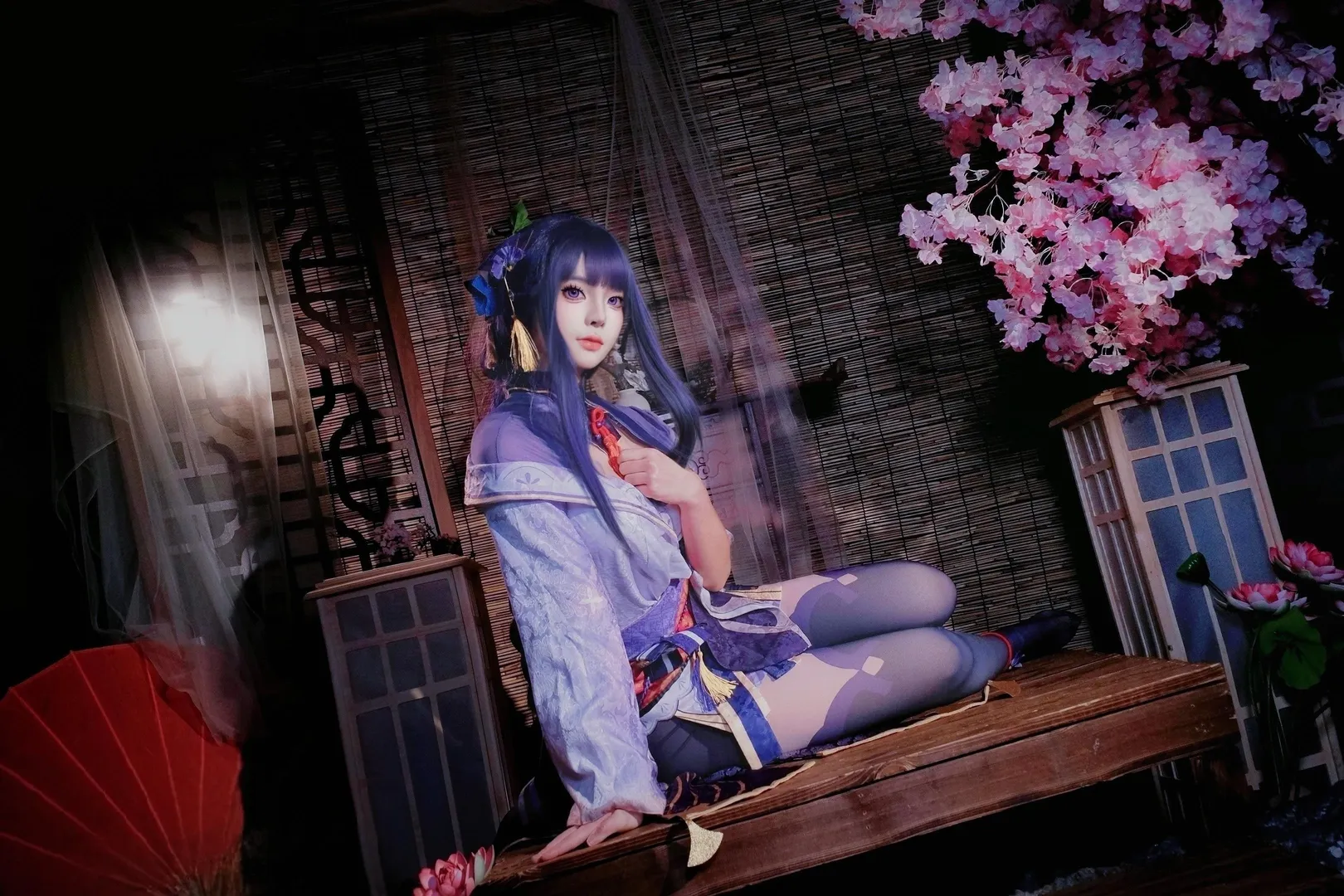 原神, 八重神子cos, 鸣神组, 和风cosplay, 雷电将军cos