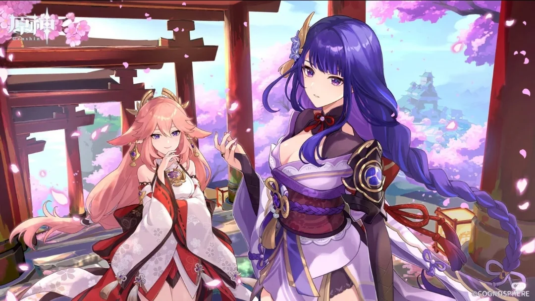 原神, 八重神子cos, 鸣神组, 和风cosplay, 雷电将军cos - 第4张