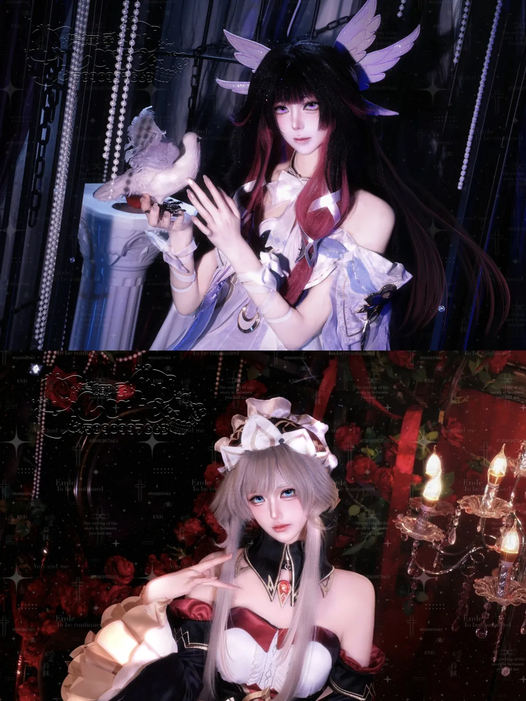 桑多涅cos, 原神, 哥伦比娅cos, 哥特风cosplay, 双角色Cosplay - 第1张