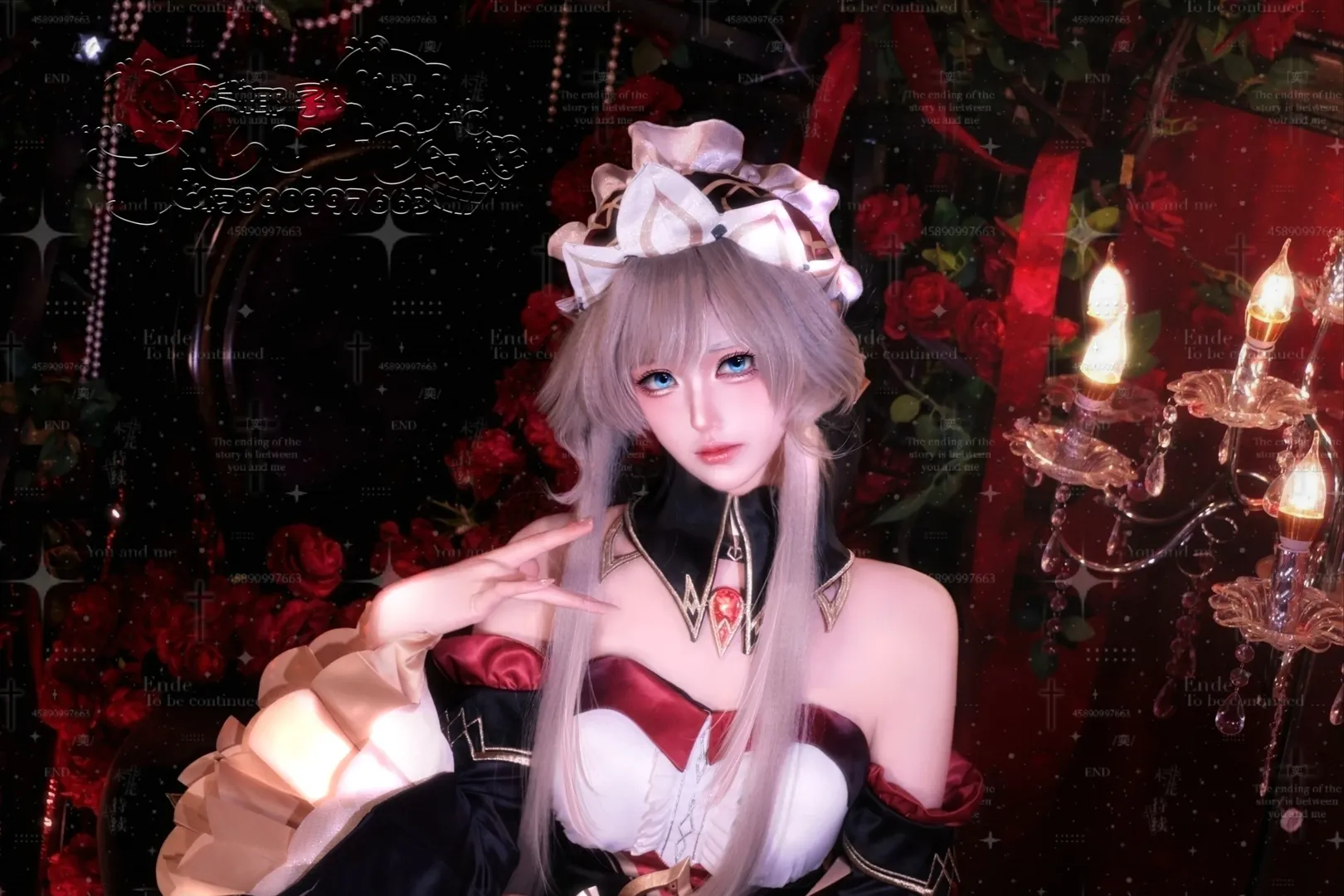 桑多涅cos, 原神, 哥伦比娅cos, 哥特风cosplay, 双角色Cosplay