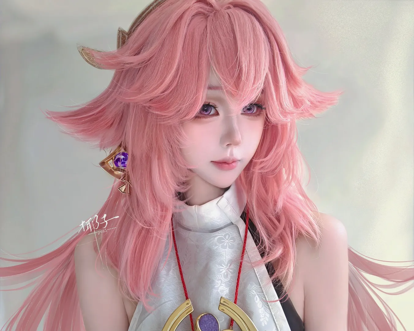 原神, 二次元cosplay, 八重神子cos, 鸣神组, 稻妻