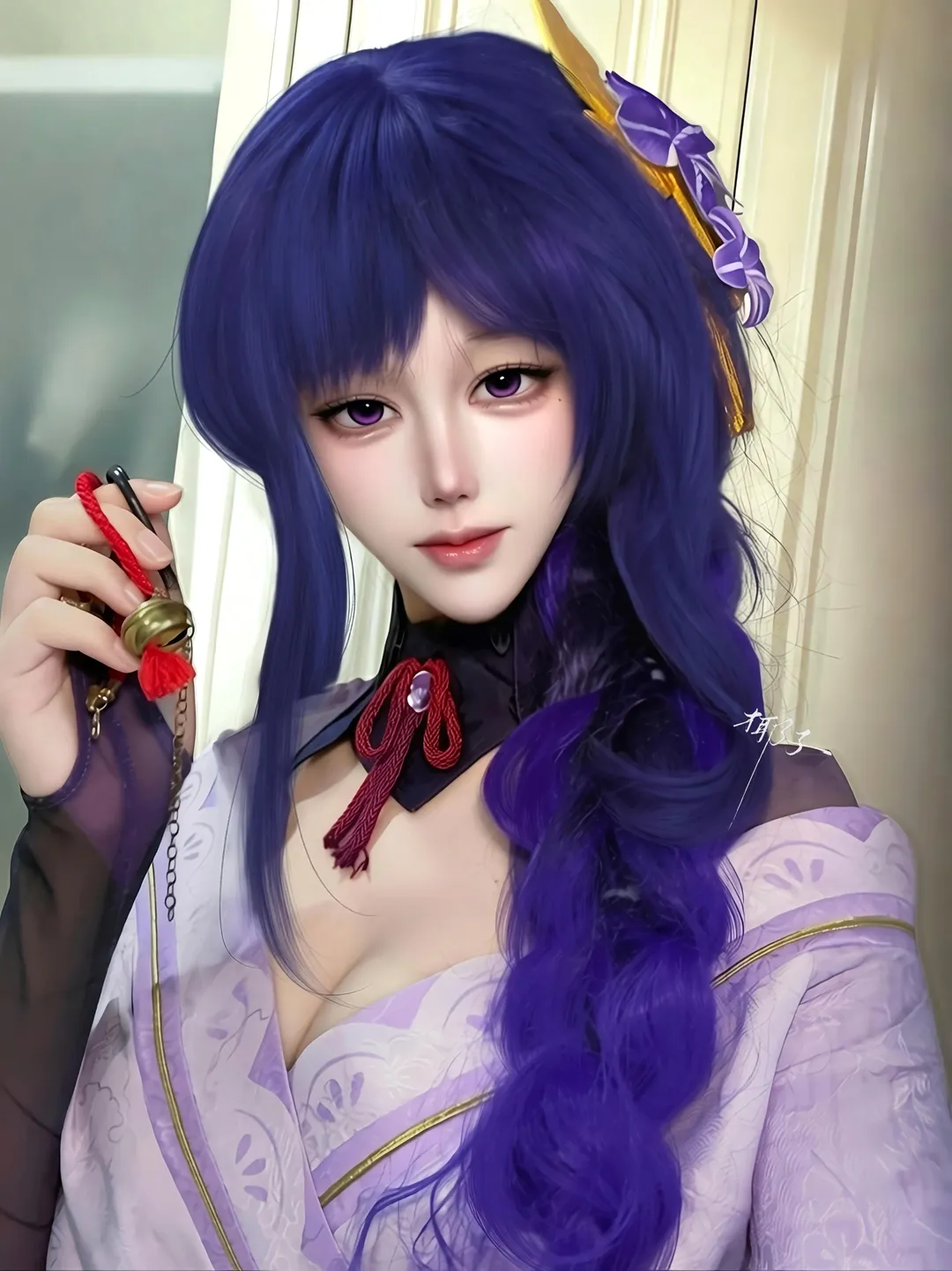 原神, 游戏角色还原, 二次元cosplay, 和风服装, 雷电将军cos