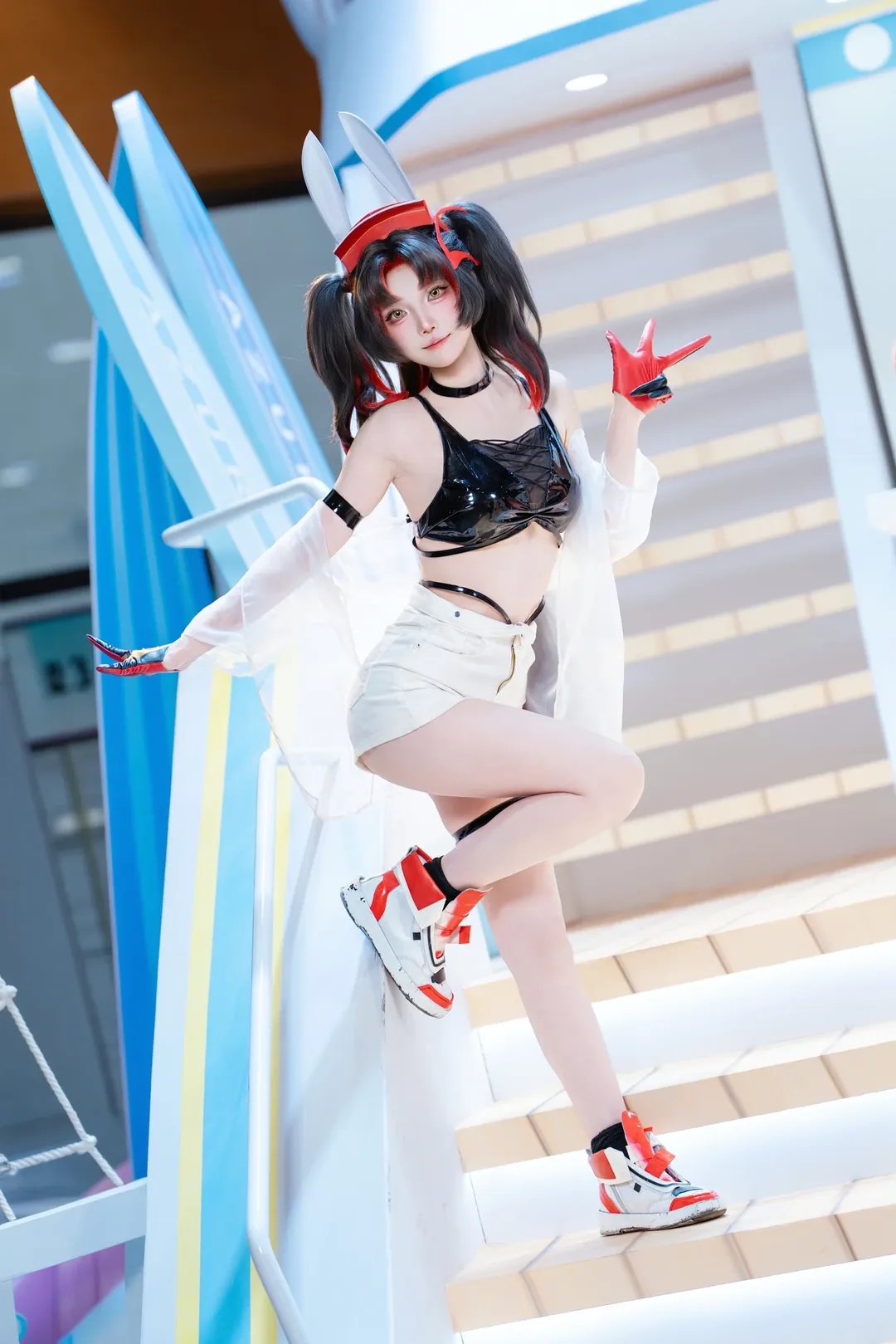 アズールレーン, テックウェアコーデ, 広州蛍火虫アニメエキスポ, 二次元コスプレ撮影, KMS Z52 コニーコスプレ - 2枚目