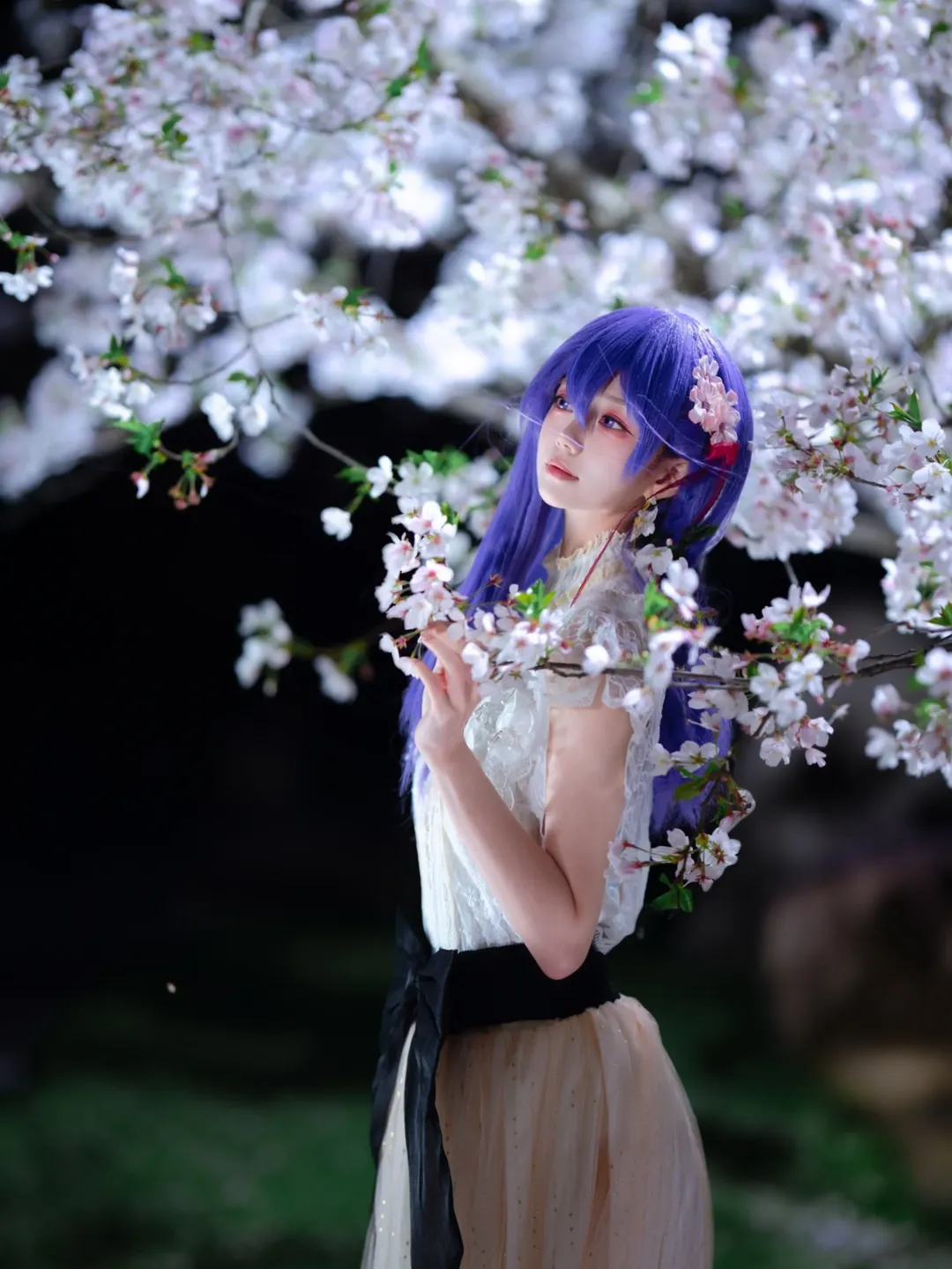 Fate/Grand Order, 二次元cosplay, 人像摄影, 间桐樱cos, 夜樱摄影 - 第1张