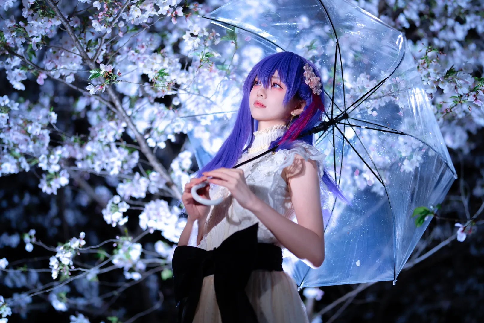 Fate/Grand Order, 二次元cosplay, 人像摄影, 间桐樱cos, 夜樱摄影 - 第2张
