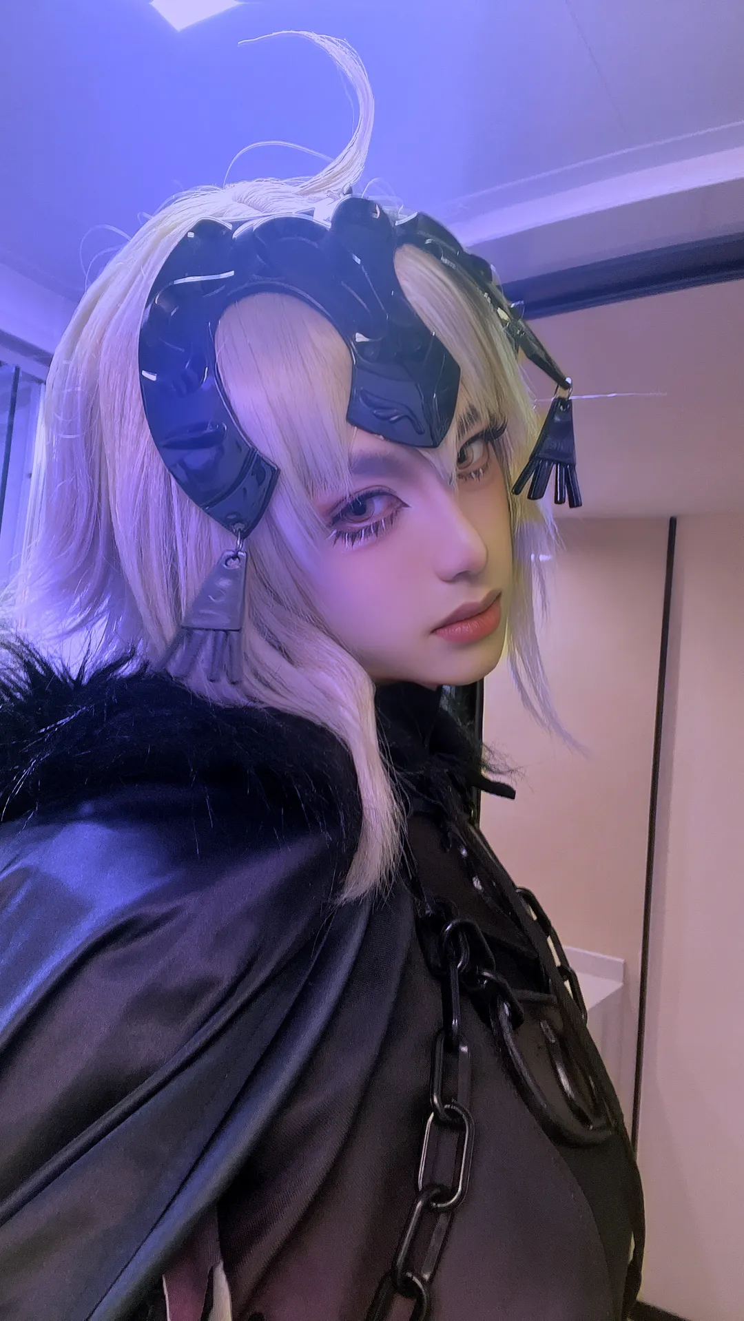 Fate/Grand Order, 二次元cosplay, 黑贞德cos, 假发造型, 暗黑风 - 第2张