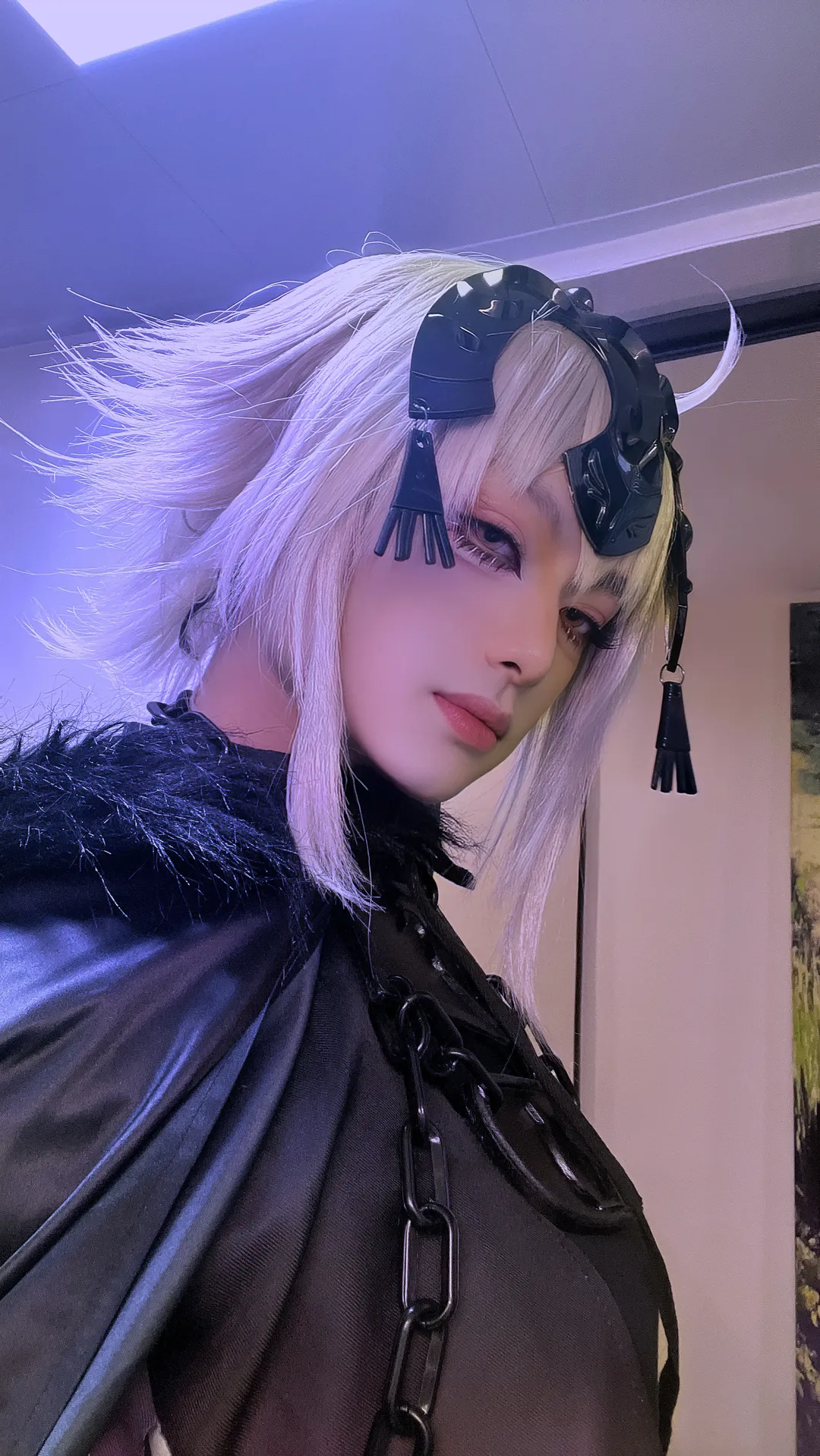 Fate/Grand Order, 二次元cosplay, 黑贞德cos, 假发造型, 暗黑风 - 第3张