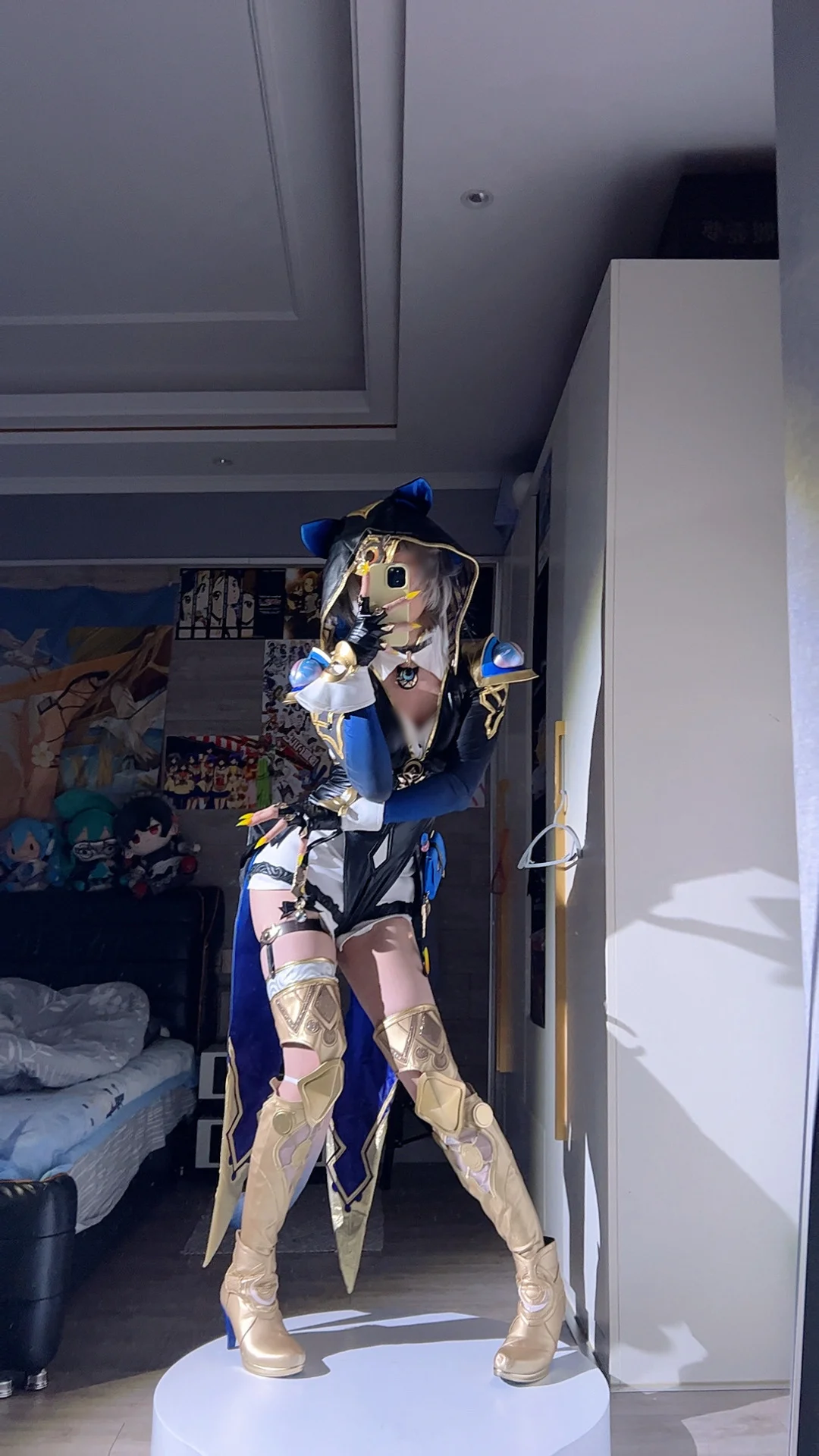 Cifera Cosplay, Honkai: Star Rail, Mirror selfie, Casual cosplay, Jazz Noble Cat
