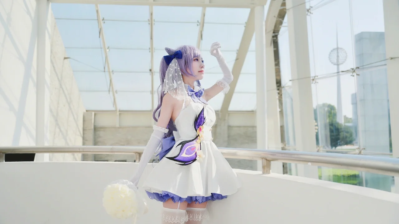 Genshin Impact, cosplay, Anime-style photography, Bride, Keqing cosplay - Image 2