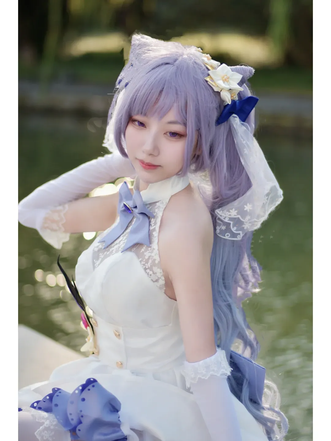 Genshin Impact, cosplay, Anime-style photography, Bride, Keqing cosplay - Image 3