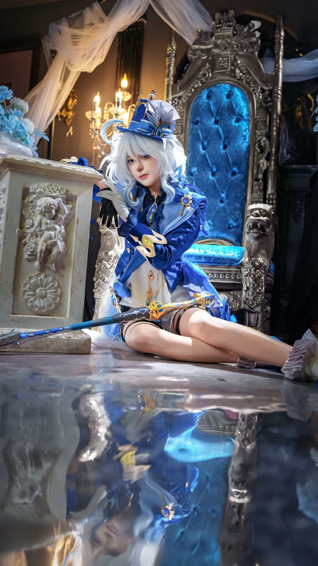 角色扮演, 原神, 芙宁娜cos, 蓝色系穿搭, Coser日常