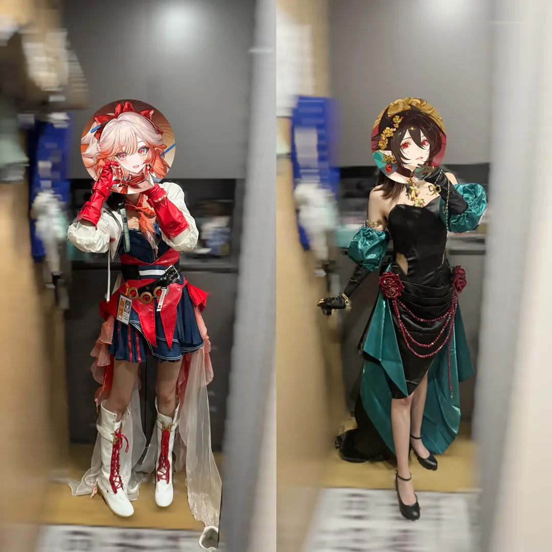 Arknights, Mirror selfie, Anime-style fashion, Cosplay fitting, Entelechia cosplay - Image 1