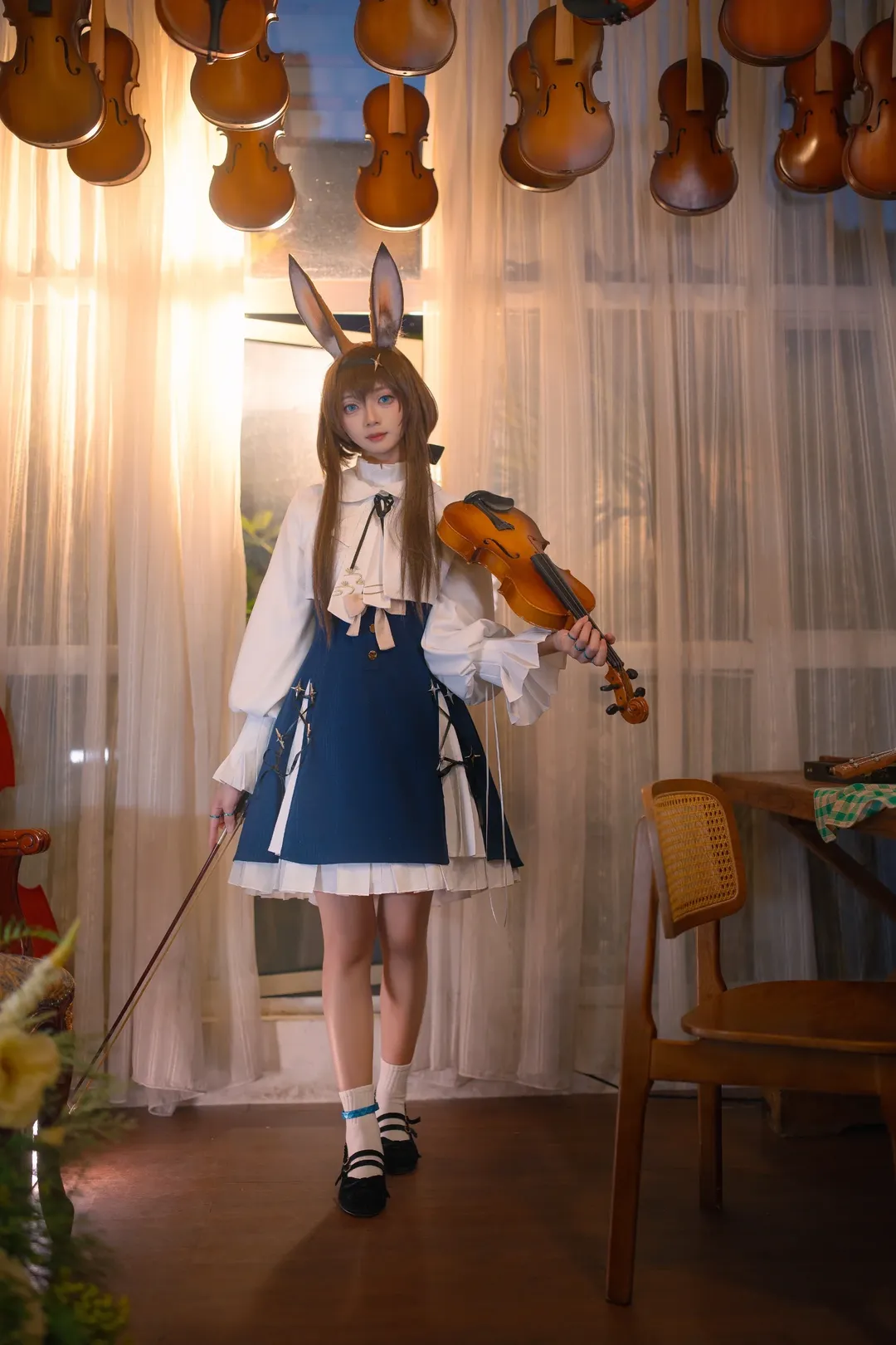 明日方舟, 阿米娅cos, 兔耳少女, 小提琴cos, 留影烁今