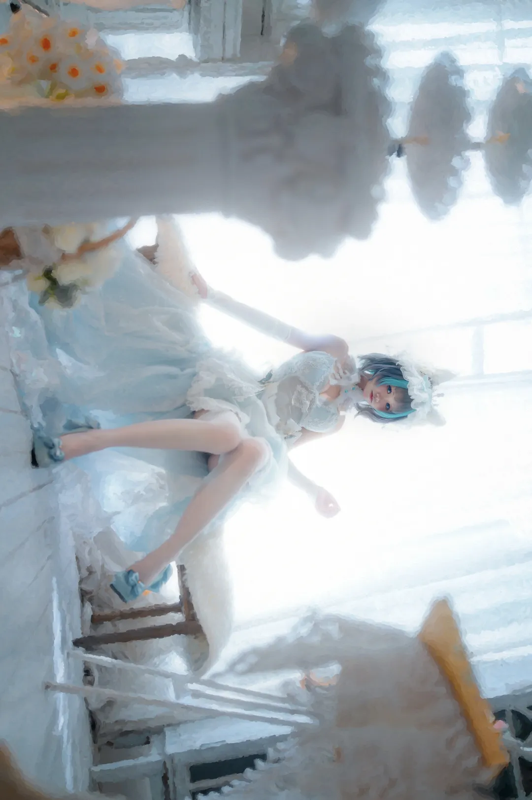 二次元少女, 碧蓝航线, cosplay正片, 白丝穿搭, 柴郡猫cos - 第3张