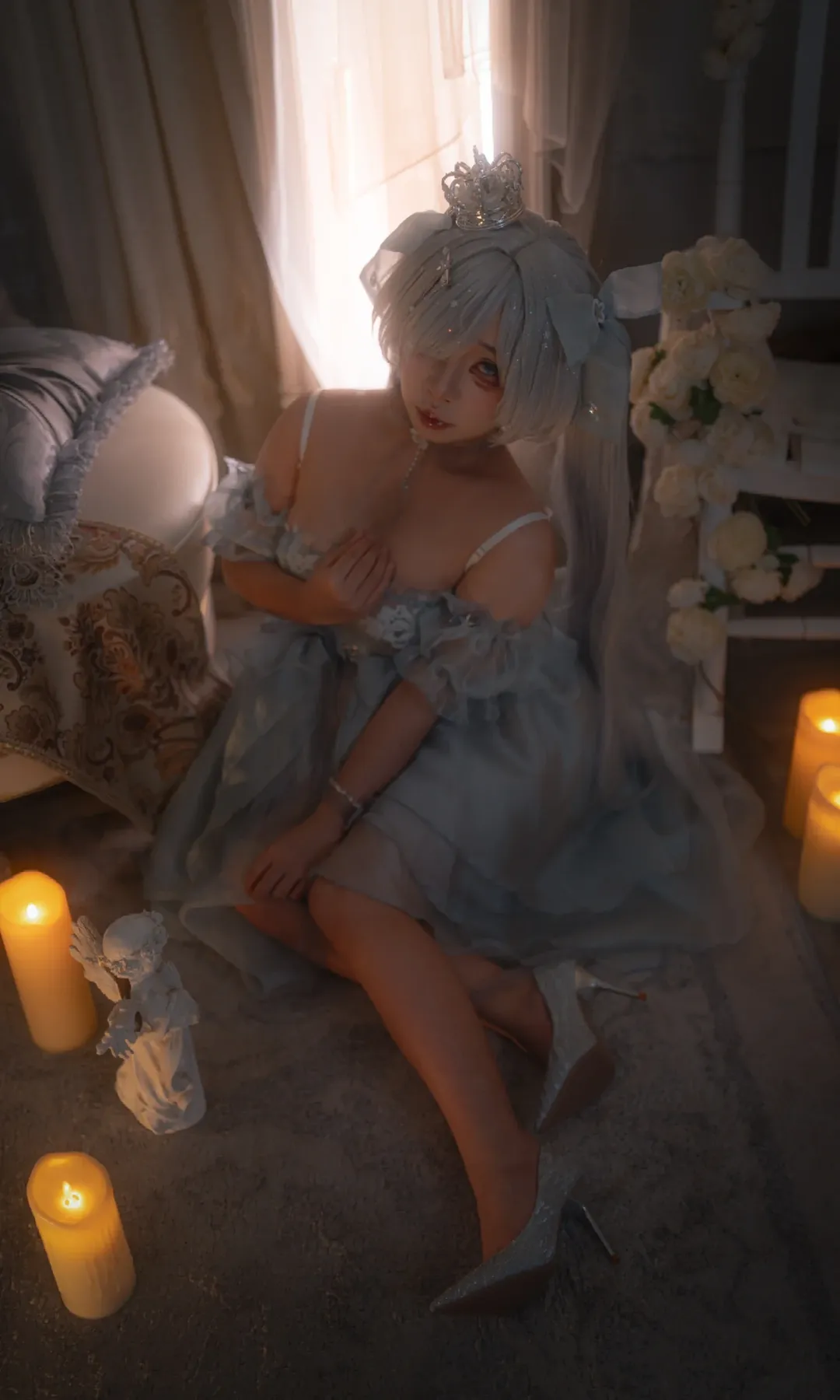 cosplay, 二次元摄影, 灰姑娘cos, 胜利女神nikke, 薄纱穿搭