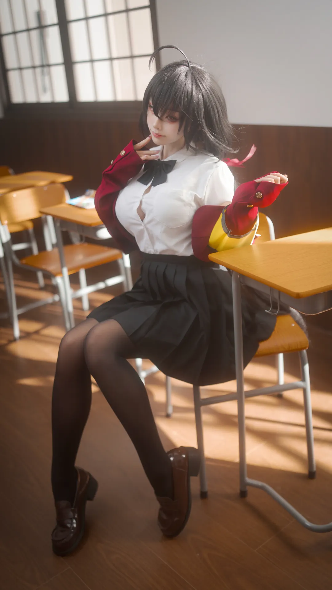 二次元摄影, 碧蓝航线, JK制服, 大凤cos, 教室写真