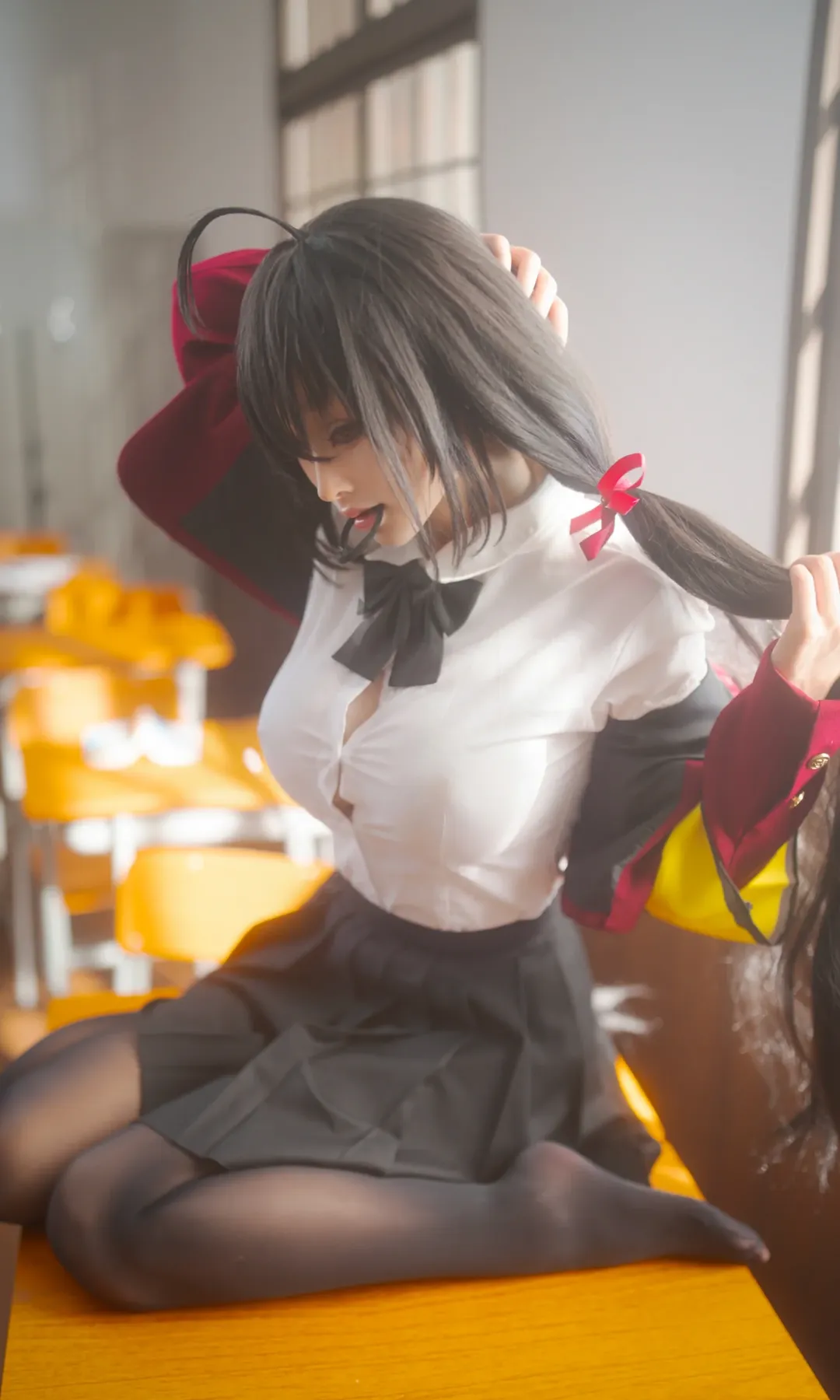 二次元摄影, 碧蓝航线, JK制服, 大凤cos, 教室写真 - 第2张