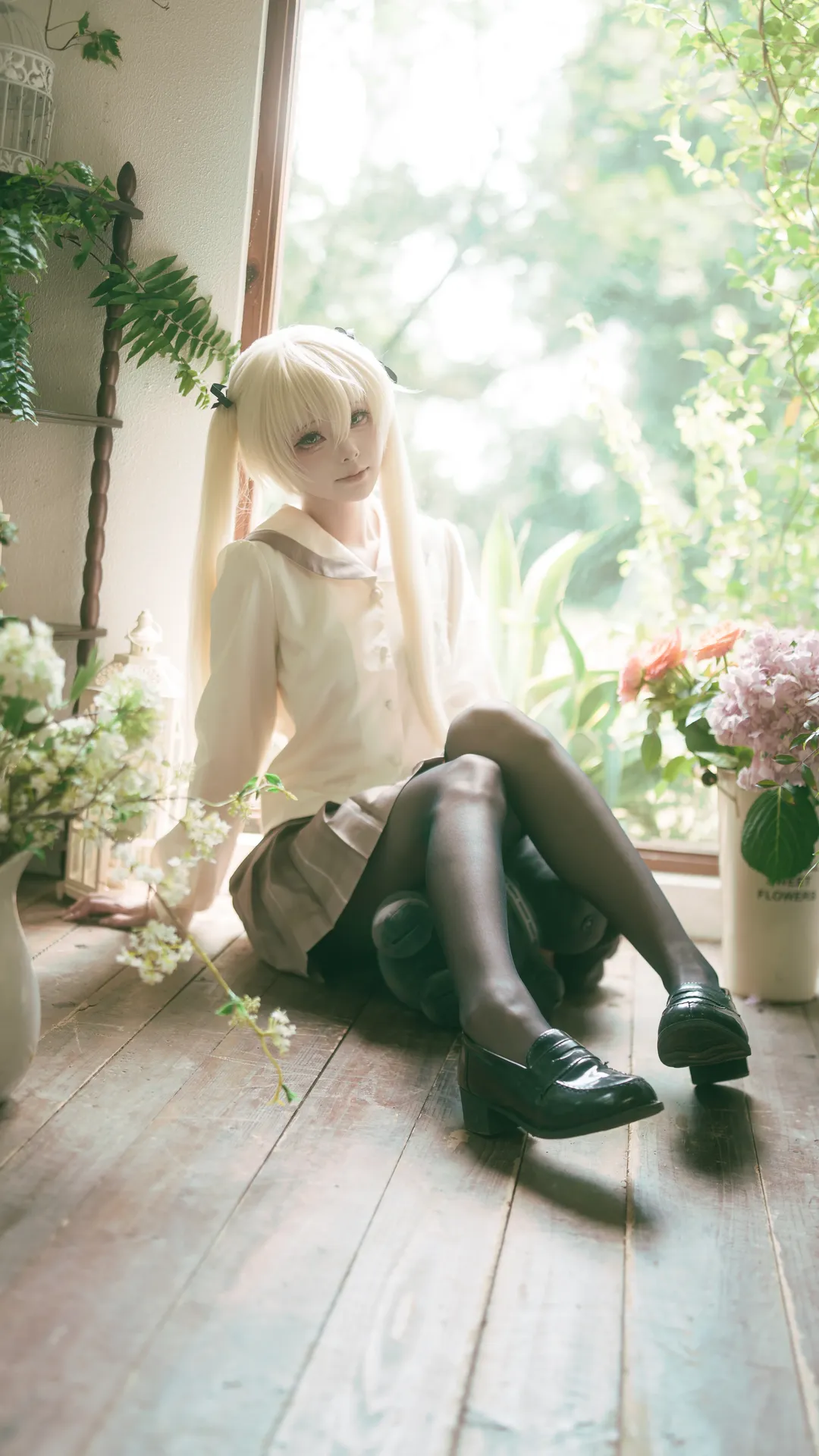 二次元摄影, 春日野穹cos, 缘之空, jk制服写真, 逆光cosplay - 第2张