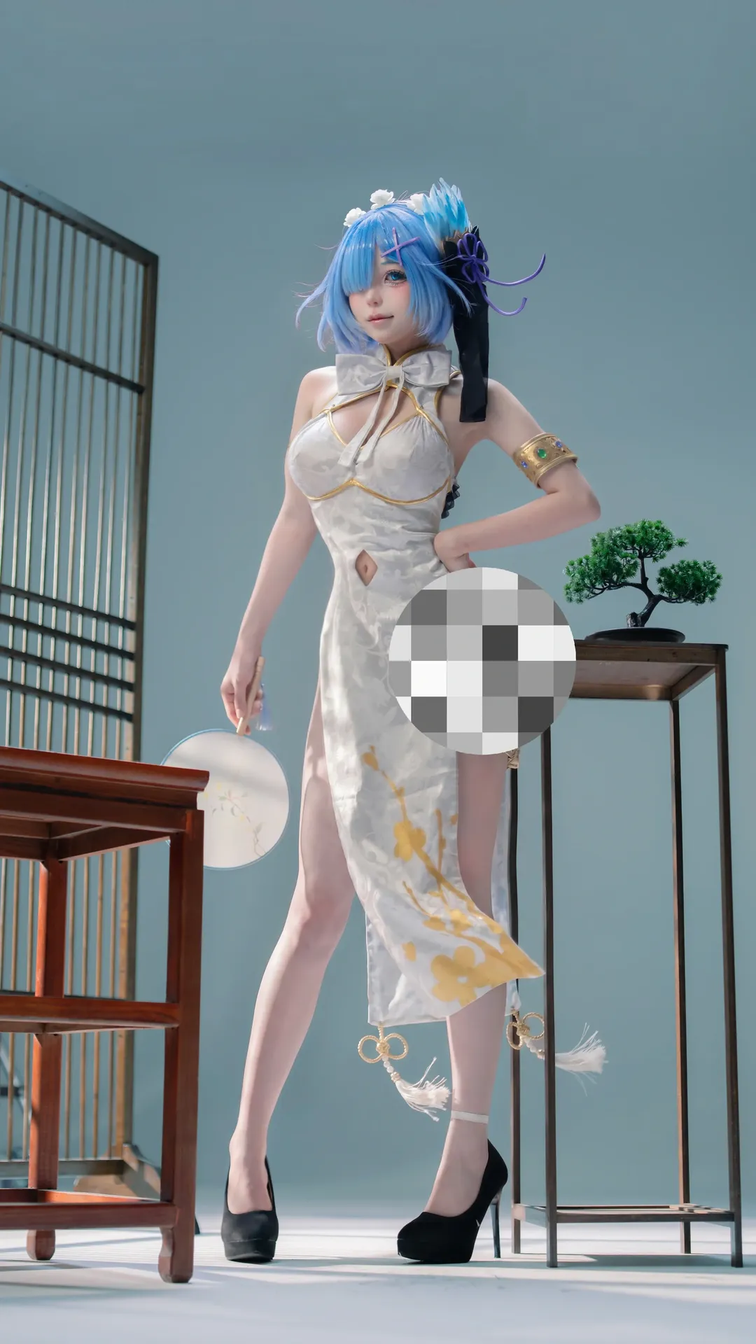 二次元摄影, 蕾姆cos, 旗袍cos, Re:从零开始的异世界生活, 国风旗袍