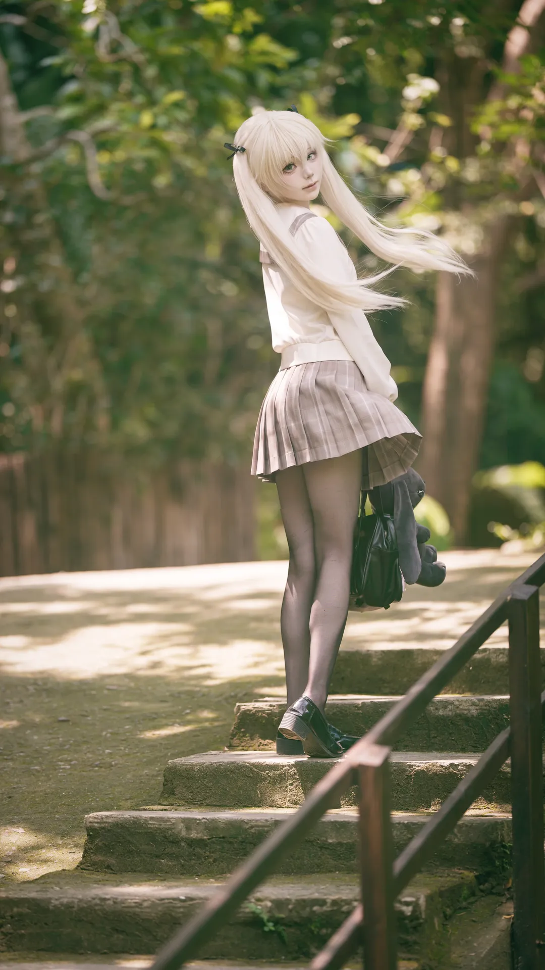 穹妹cos, 缘之空, 黑丝, jk制服, 双马尾