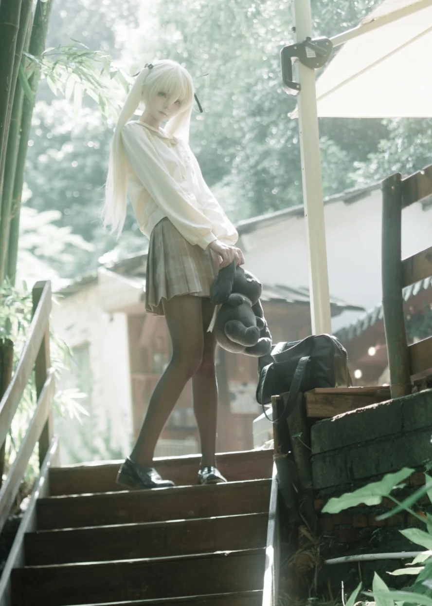 二次元摄影, 夏日写真, 穹妹cos, 缘之空, jk制服