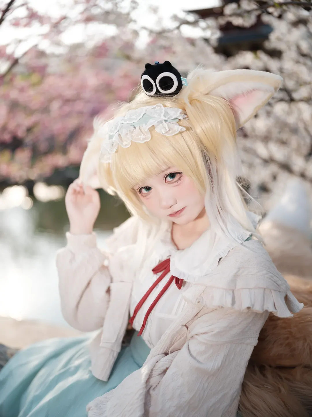 cosplay, 二次元摄影, 明日方舟, 铃兰cos, 樱花写真 - 第2张