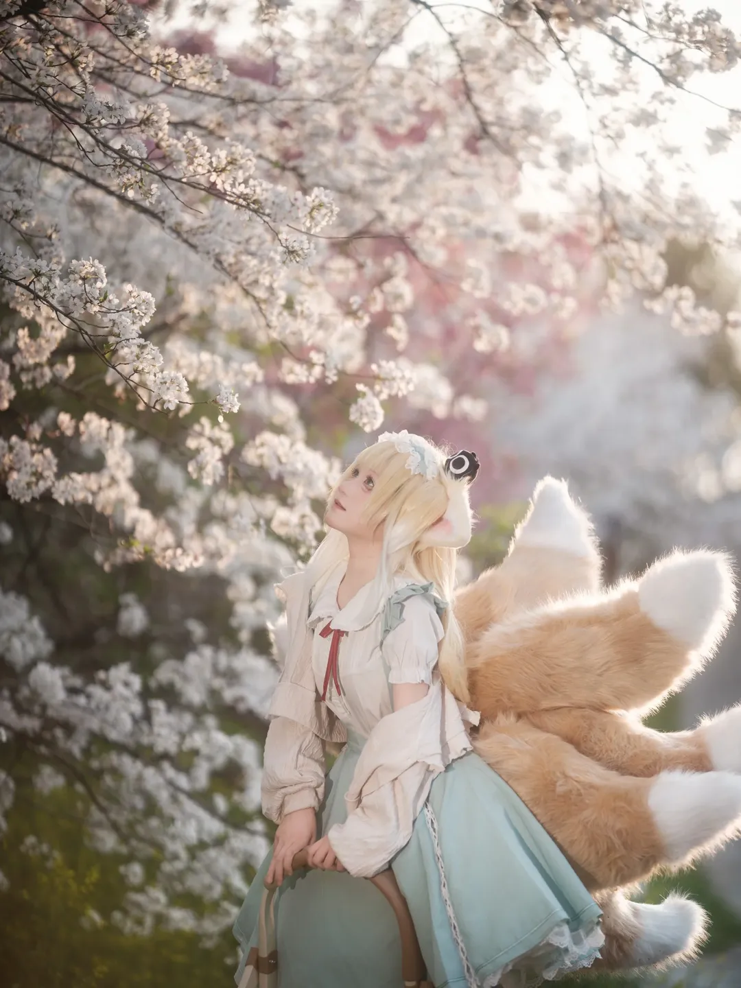 cosplay, 二次元摄影, 明日方舟, 铃兰cos, 樱花写真 - 第6张