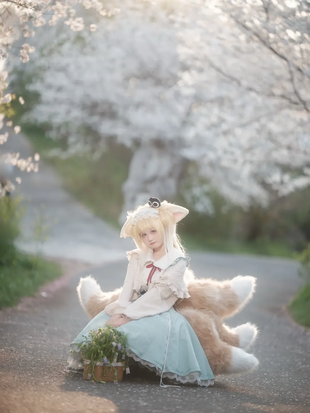 cosplay, 二次元摄影, 明日方舟, 铃兰cos, 樱花写真 - 第7张