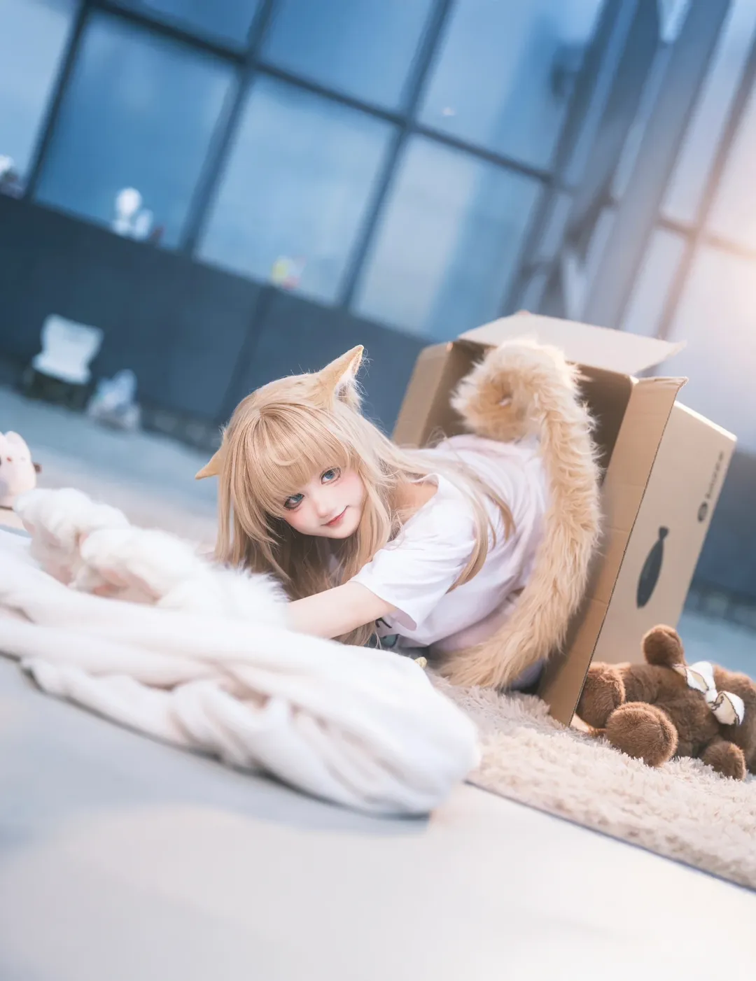 漫展摄影, cosplay日常, 白丝穿搭, 兽耳娘, 猫娘cos - 第1张