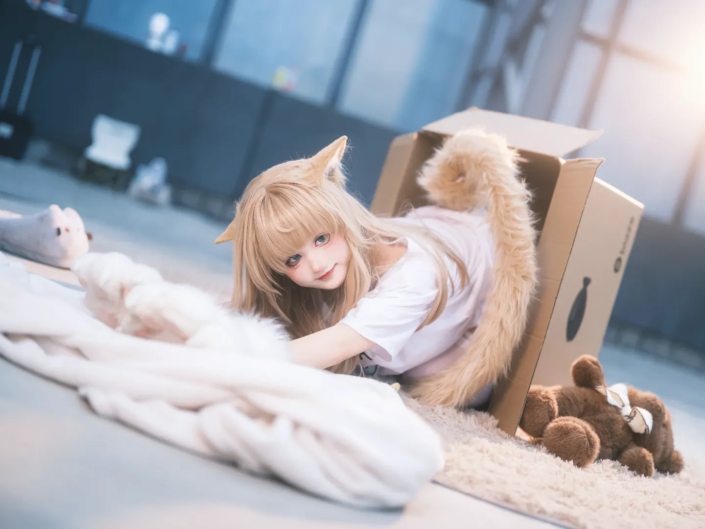 漫展摄影, cosplay日常, 白丝穿搭, 兽耳娘, 猫娘cos - 第7张