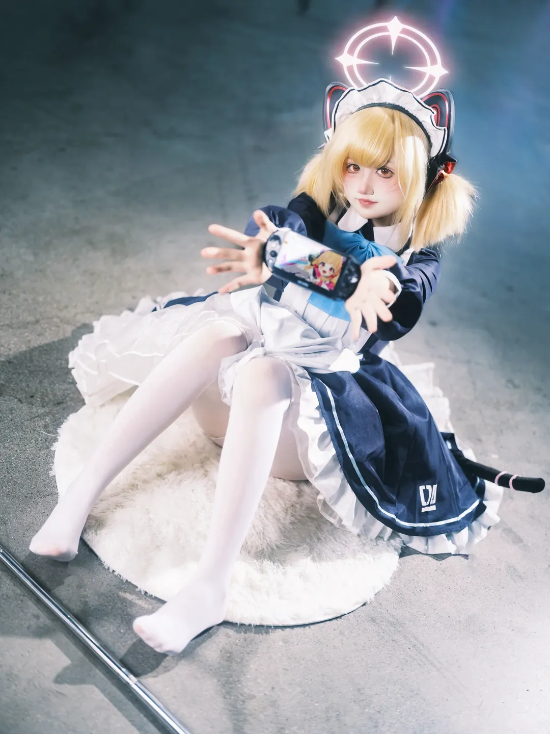 蔚蓝档案, 女仆装, 漫展场照, cosplay摄影, 才羽桃井cos - 第1张