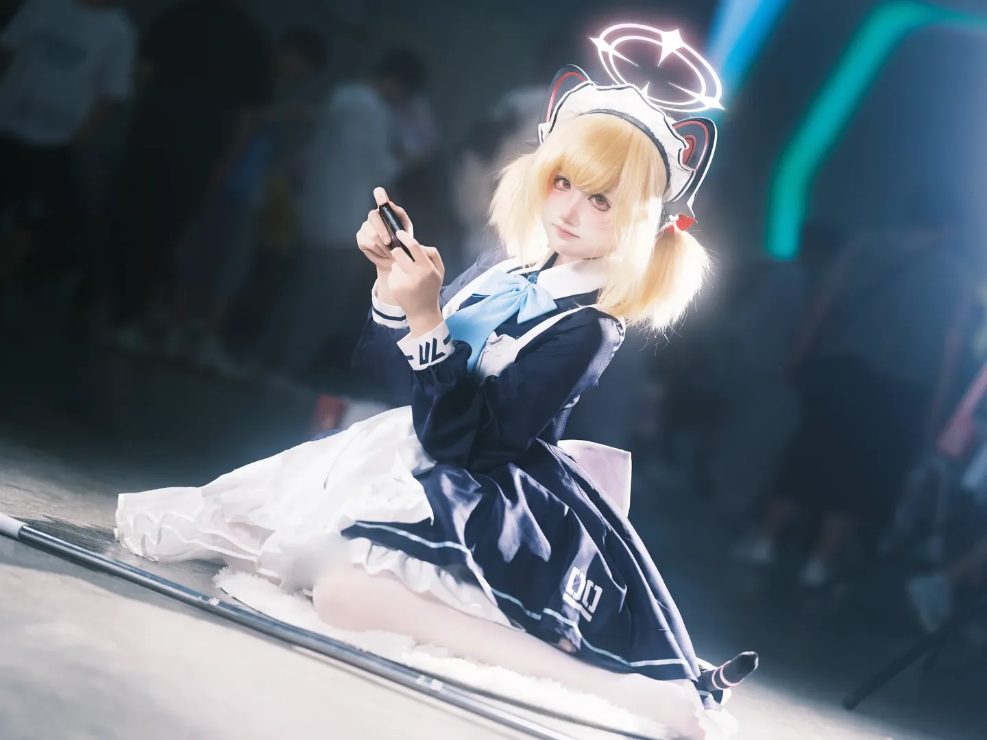 蔚蓝档案, 女仆装, 漫展场照, cosplay摄影, 才羽桃井cos - 第6张