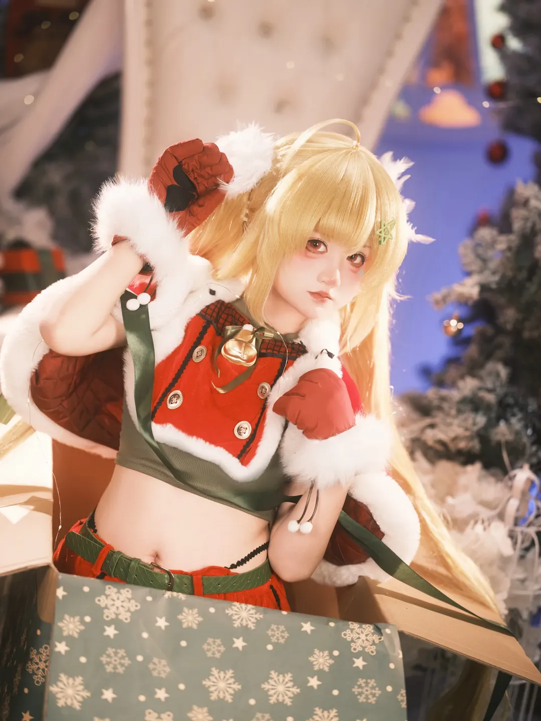 アズールレーン, 金髪ツインテール, クリスマス・コスプレ, エルドリッジ コスプレ, クリスマスイブ - 1枚目