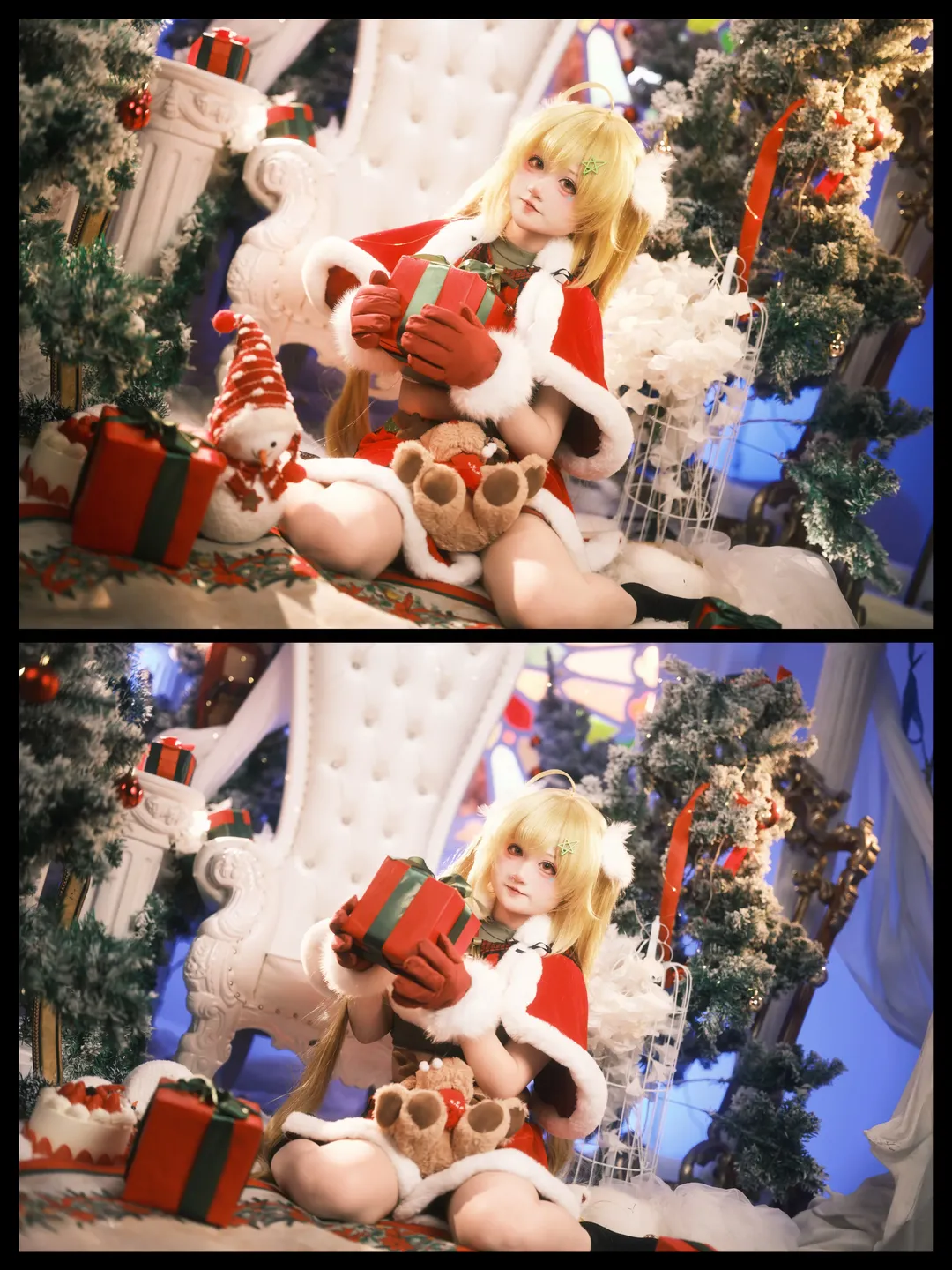 アズールレーン, 金髪ツインテール, クリスマス・コスプレ, エルドリッジ コスプレ, クリスマスイブ - 2枚目