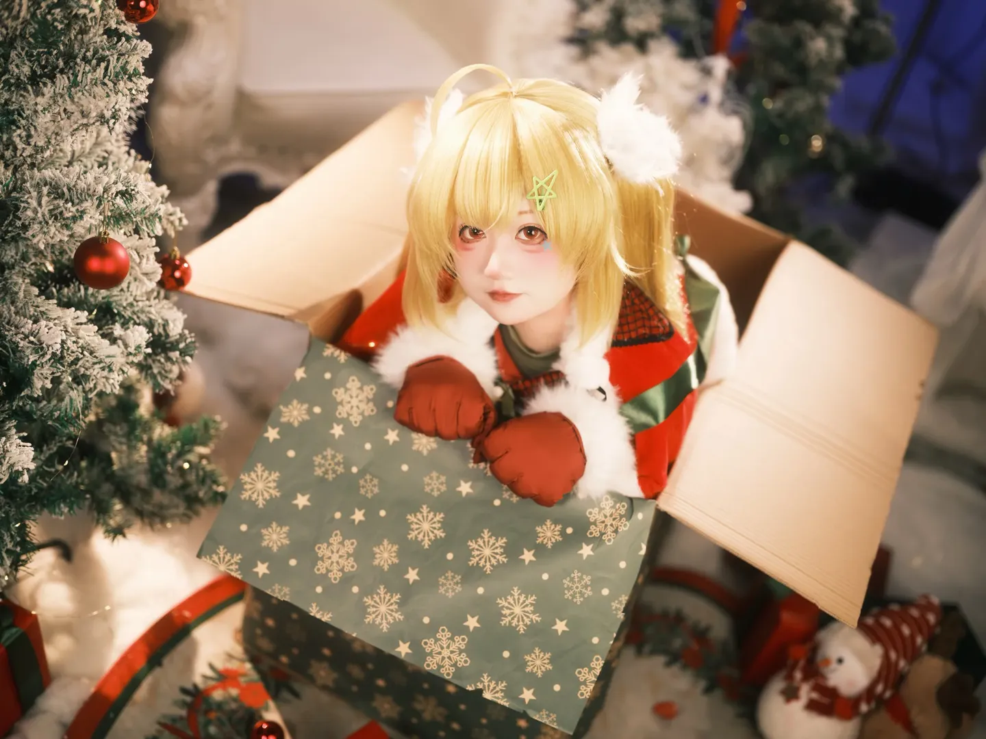 アズールレーン, 金髪ツインテール, クリスマス・コスプレ, エルドリッジ コスプレ, クリスマスイブ - 4枚目