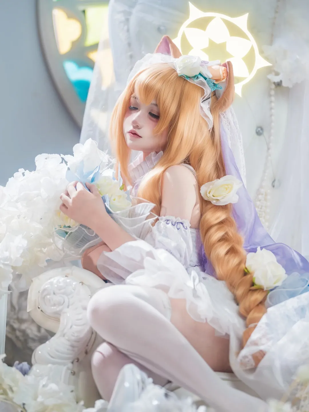 蔚蓝档案, 纯白誓约, cosplay摄影, 兽耳少女, 伊落玛丽cos - 第1张