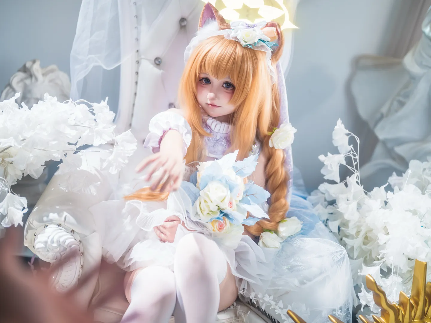 蔚蓝档案, 纯白誓约, cosplay摄影, 兽耳少女, 伊落玛丽cos - 第3张