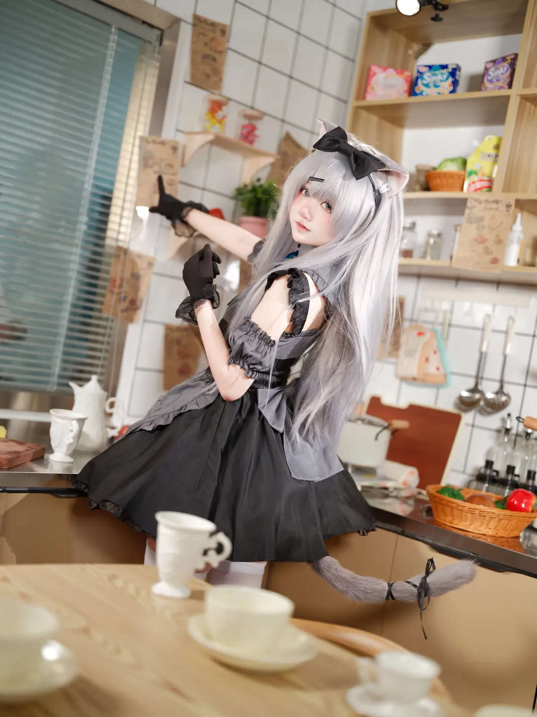 二次元cosplay, 廚房寫真, 雪村千繪莉cos, 貓娘女僕, 巧克甜戀 - 第3張