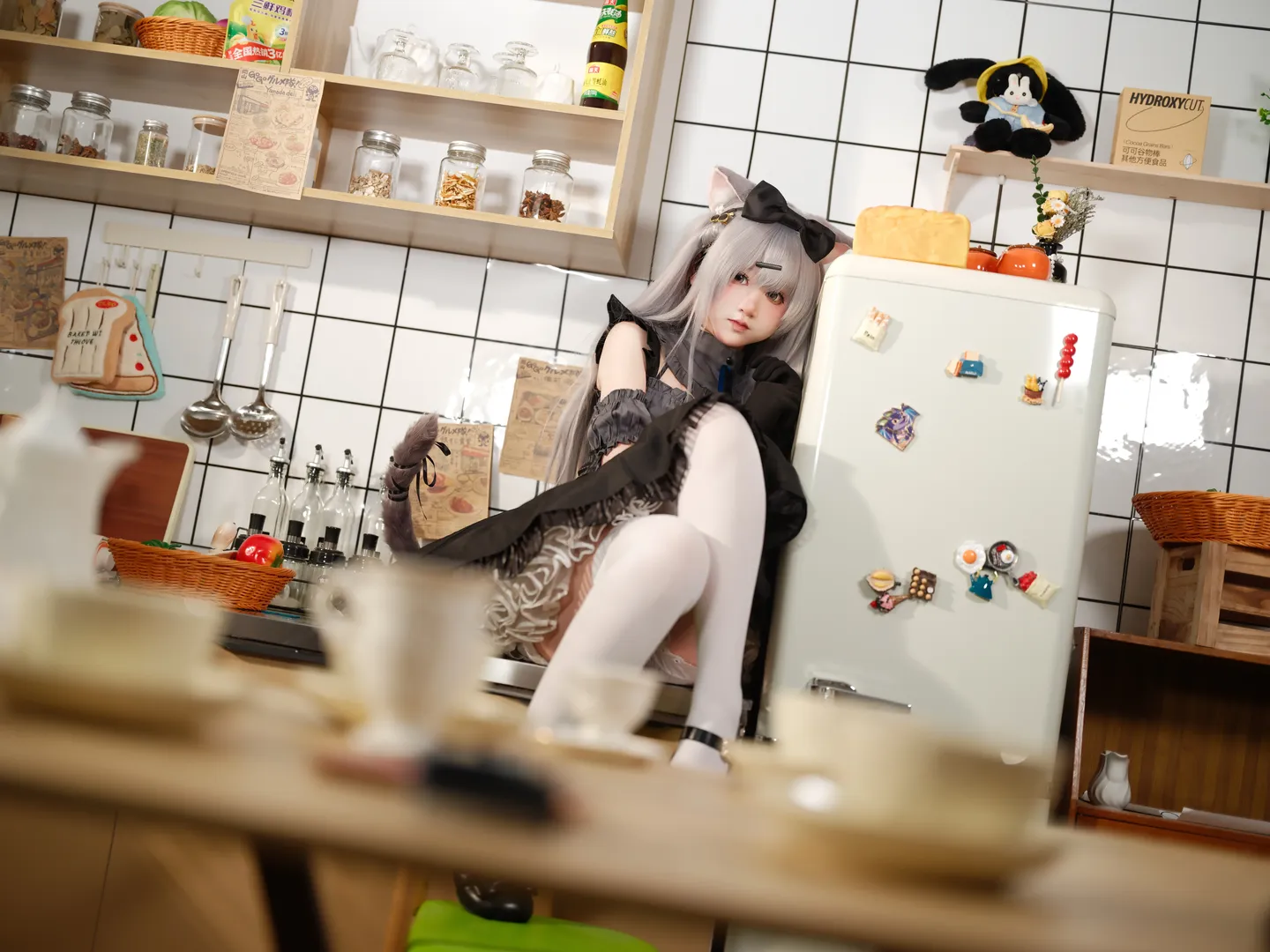 二次元cosplay, 廚房寫真, 雪村千繪莉cos, 貓娘女僕, 巧克甜戀 - 第6張