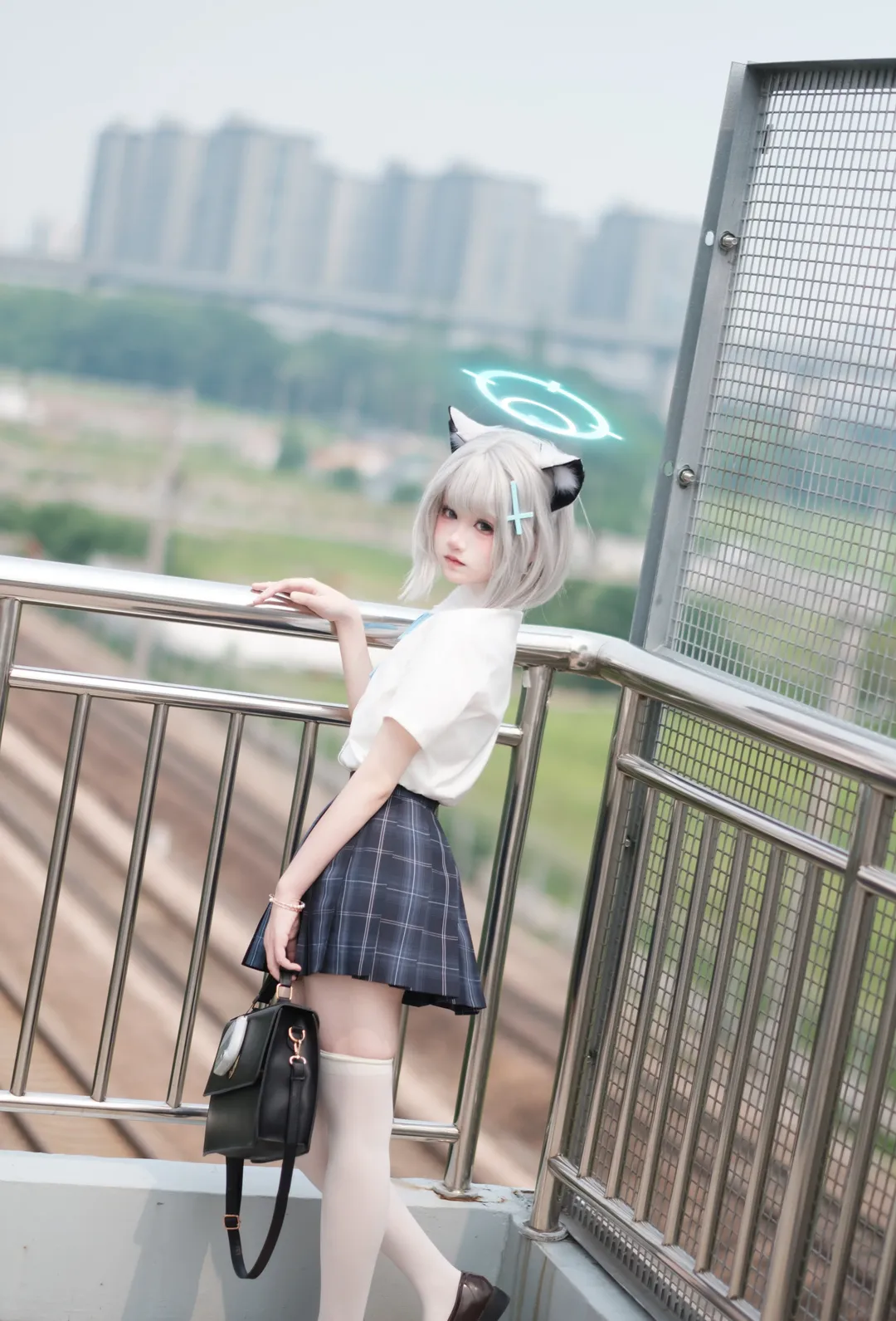 二次元摄影, 蔚蓝档案, 户外cos, 砂狼白子cos, 制服写真 - 第3张